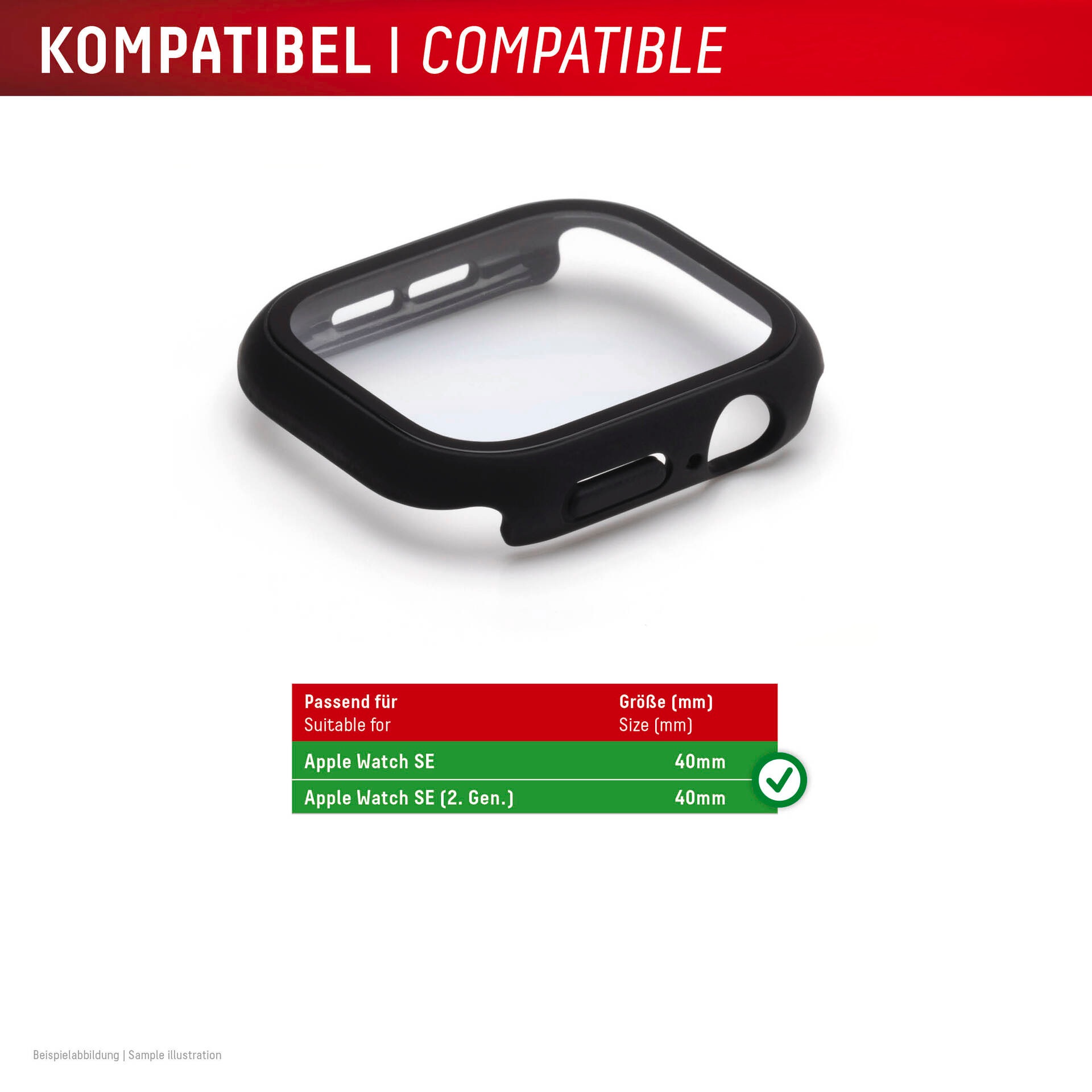 Displex Displayschutzglas »Smartwatch Glass All-In-One Protector Full Body«, für Apple Watch SE(2) 40 mm, Displayschutzfolie, Schutzfolie, Bildschirmschutz, kratz- & stoßfest