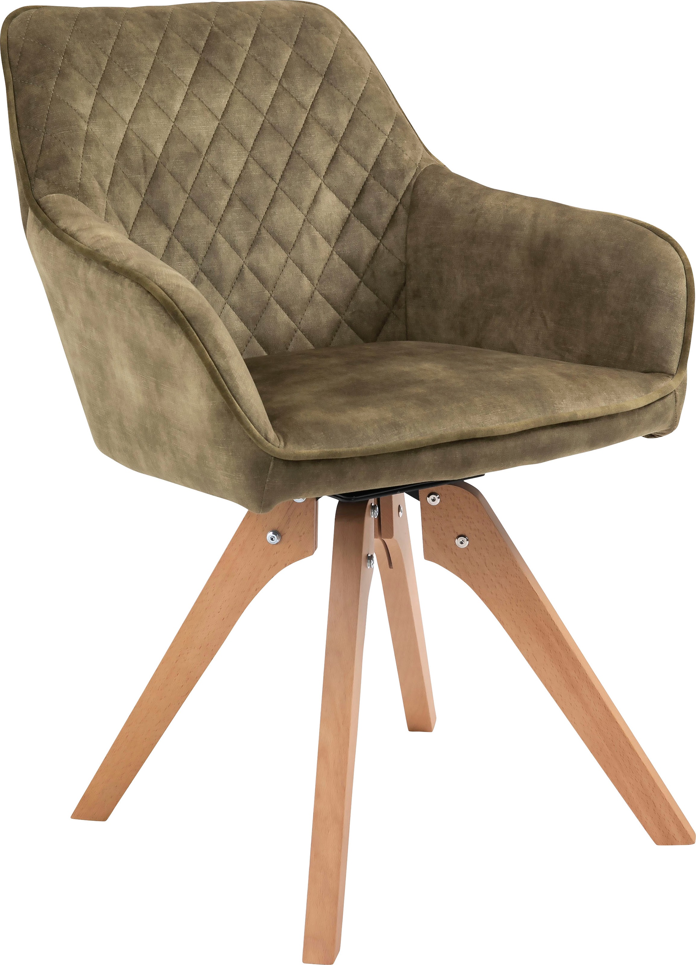 SalesFever Essgruppe »Stilvolle Essgruppe«, 5-teilige Samtverlours-Sitzgruppe, drehbare Stühle, 180cm Tischbreite
