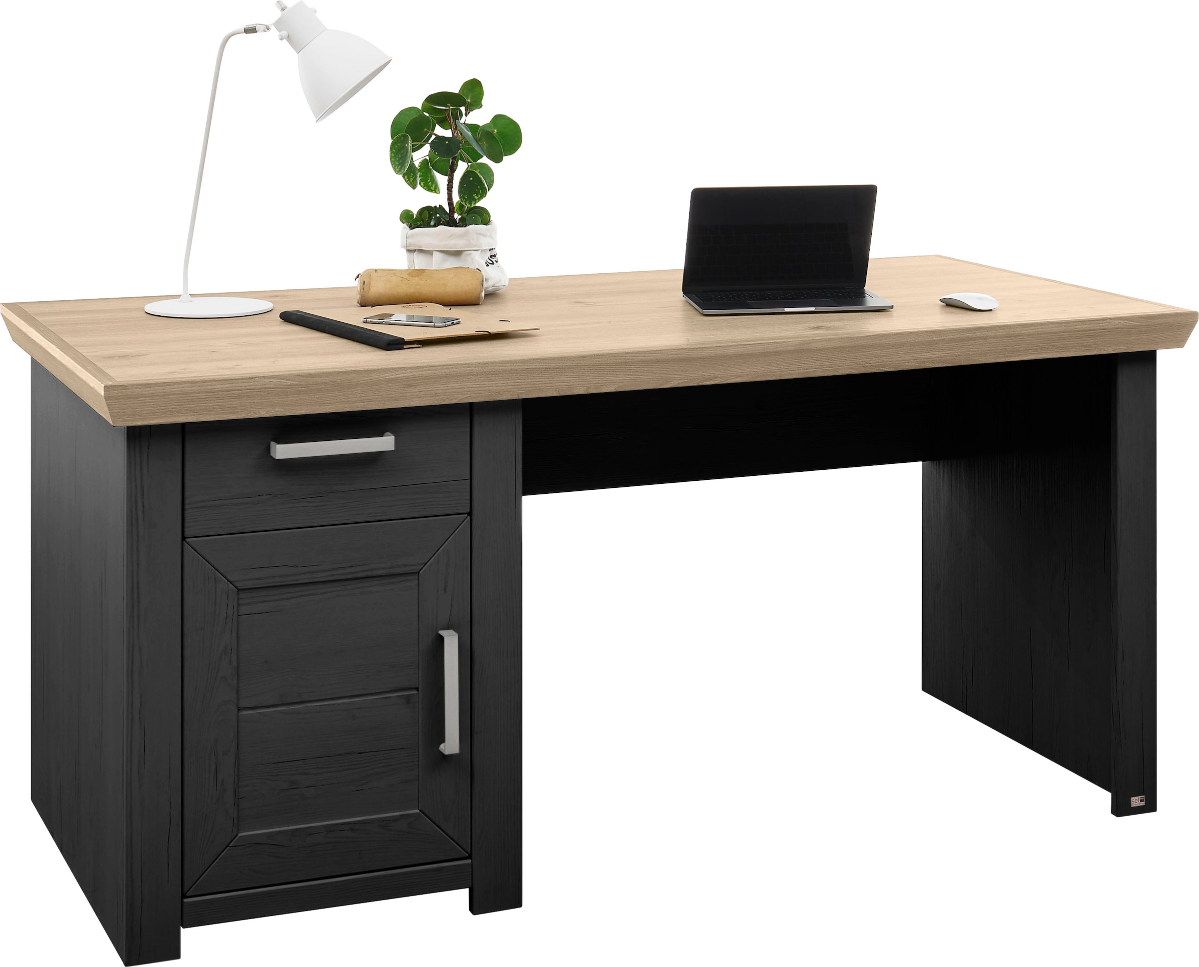 set one by Musterring Schreibtisch »York« Mit Schubkasten und Tür, 3 Farben, Breite 165 cm