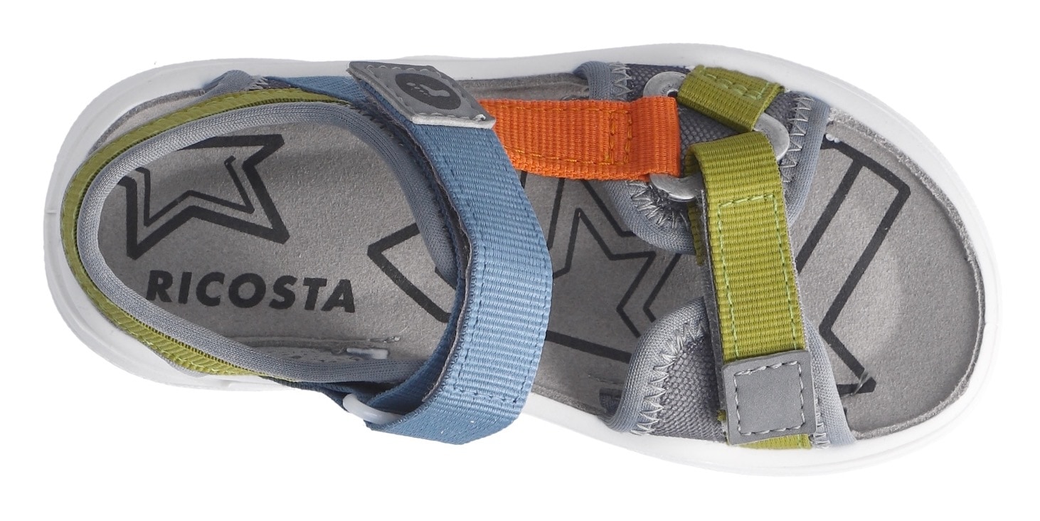 Ricosta Sandale »Fernando WMS: mittel«, Klettsandale im Retro-Look, Größenschablone zum Download
