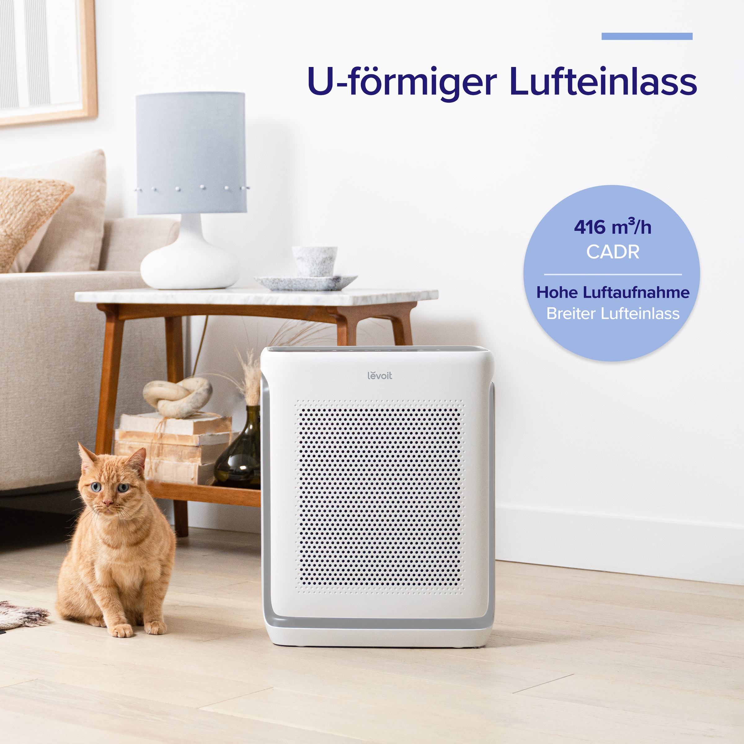 Levoit Luftreiniger »Vital 200S Pro Smart Air Purifier« für 88 qm Räume HEPA-Filtersystem, für große Räume, leiser Reiniger für Tierhaare