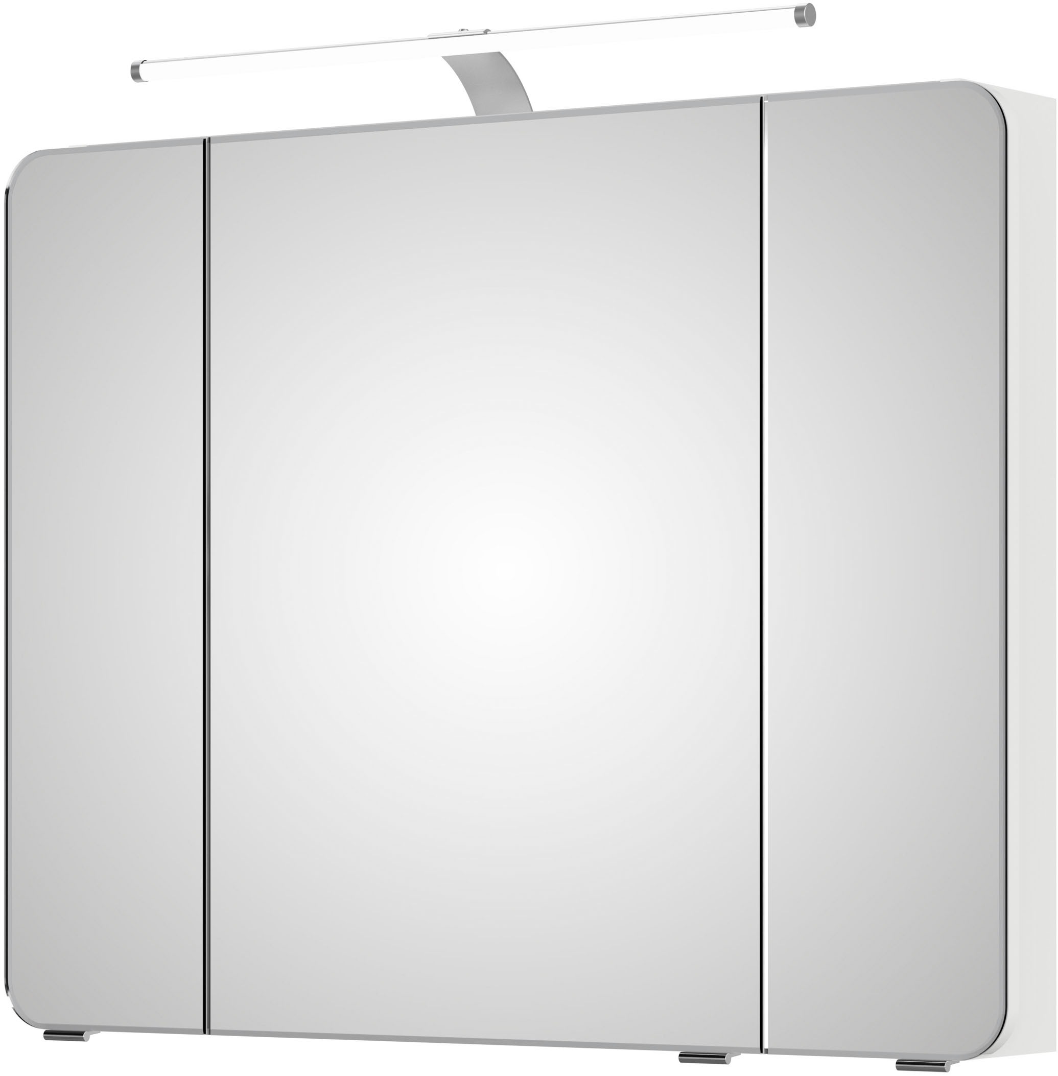 Saphir Badmöbel-Set »Serie 4005, vormontiert, Glaswaschbecken, Spiegelschrank«, (Set, 5 St.), Badezimmer-Set mit Unterschrank, Midischrank, inkl. Türdämpfer