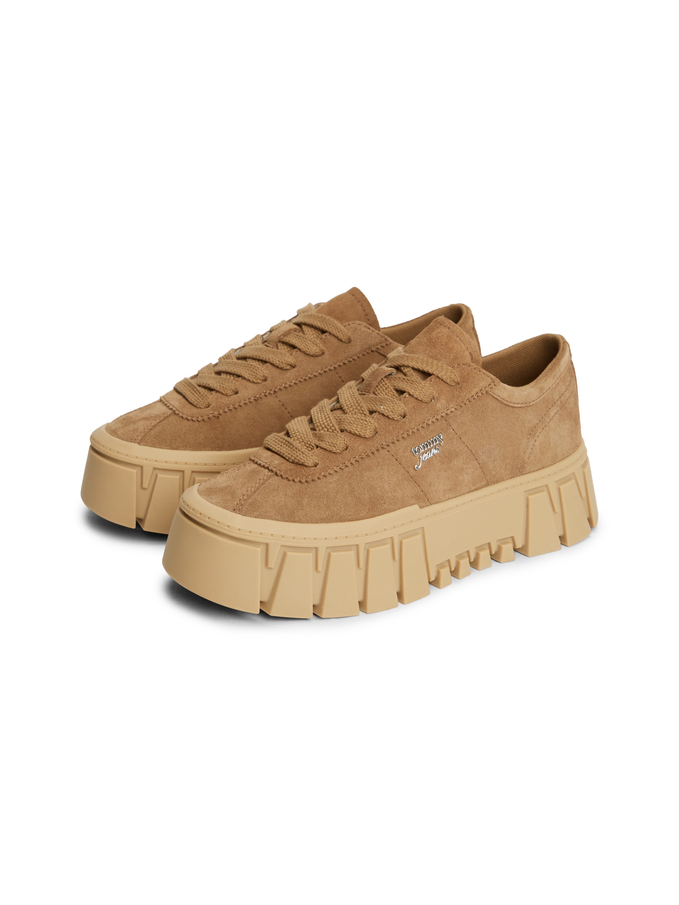 Tommy Jeans Plateausneaker »TJW PLATFORM SNEAKER SUEDE«  Freizeitschuh, Halbschuh, Schnürschuh mit markanter Plateausohle