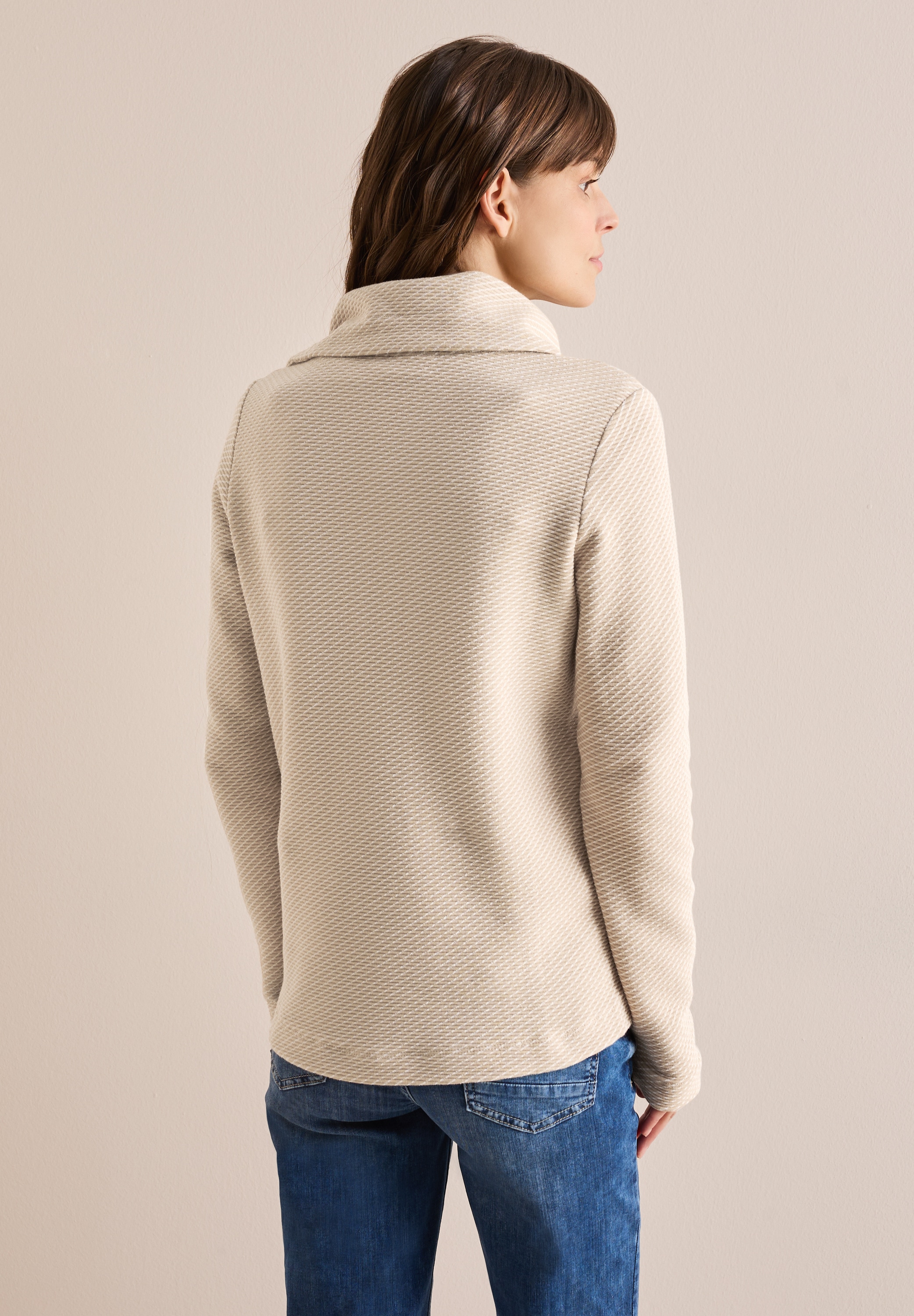 Cecil Sweatjacke, mit Stehkragen