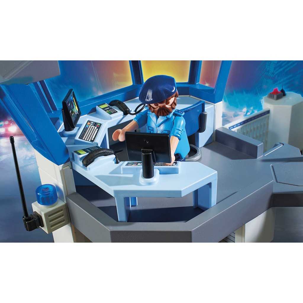 Playmobil® Konstruktions-Spielset »Polizei-Kommandozentrale mit Gefängnis (6872), City Action«, (256 St.)