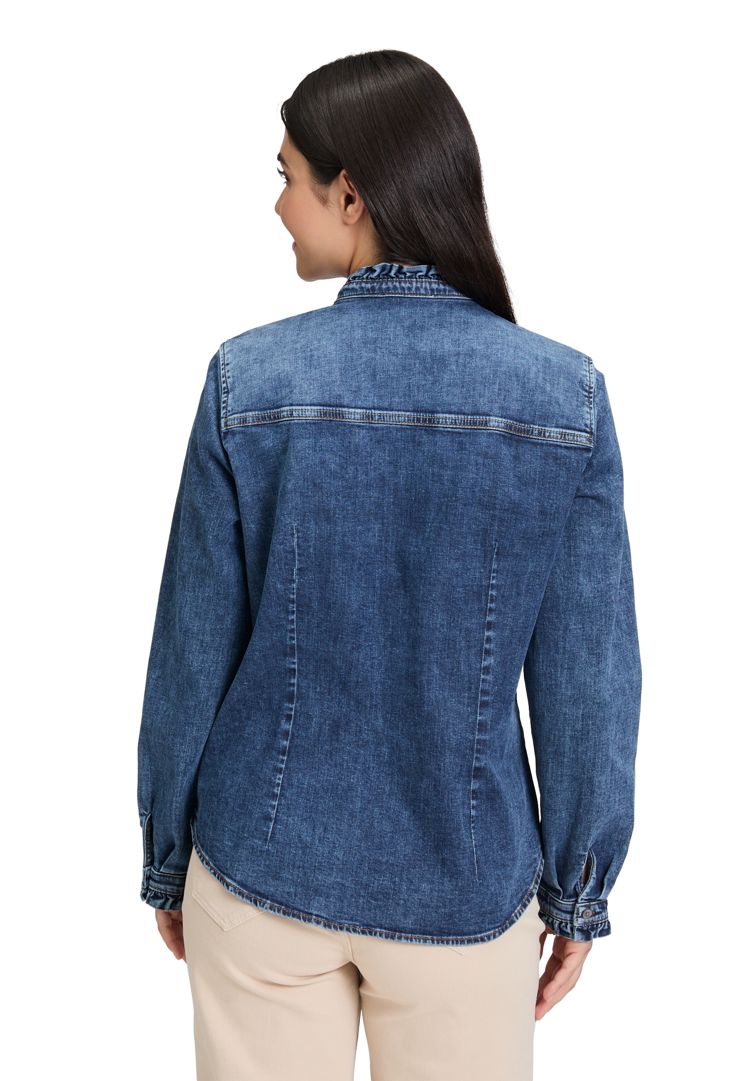Cartoon Jeansbluse »Jeansbluse mit Rüschen«