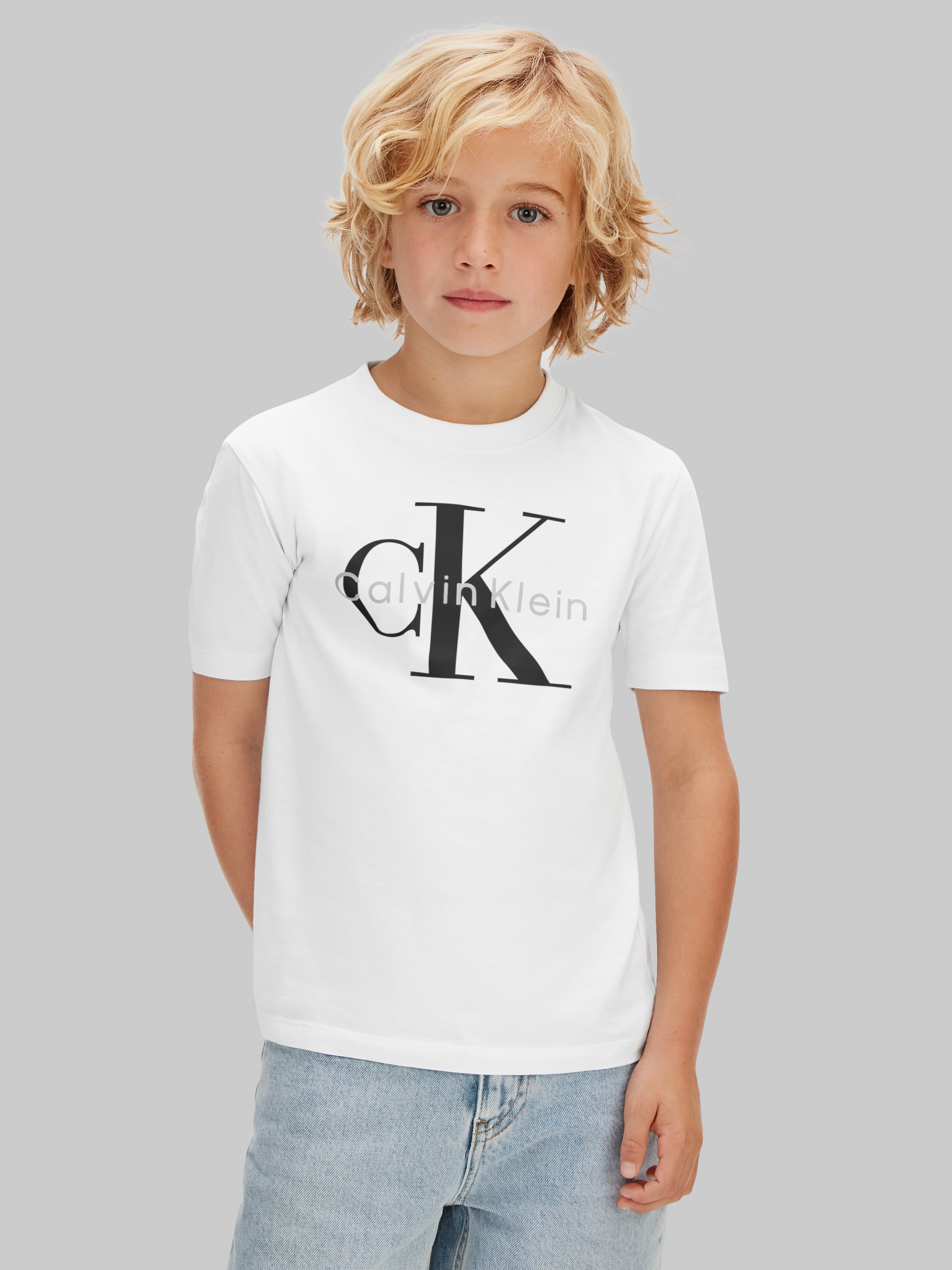 Calvin Klein Jeans T-Shirt »MONO LOGO T-SHIRT« Regular fit für Kinder, mit Logoschriftzug