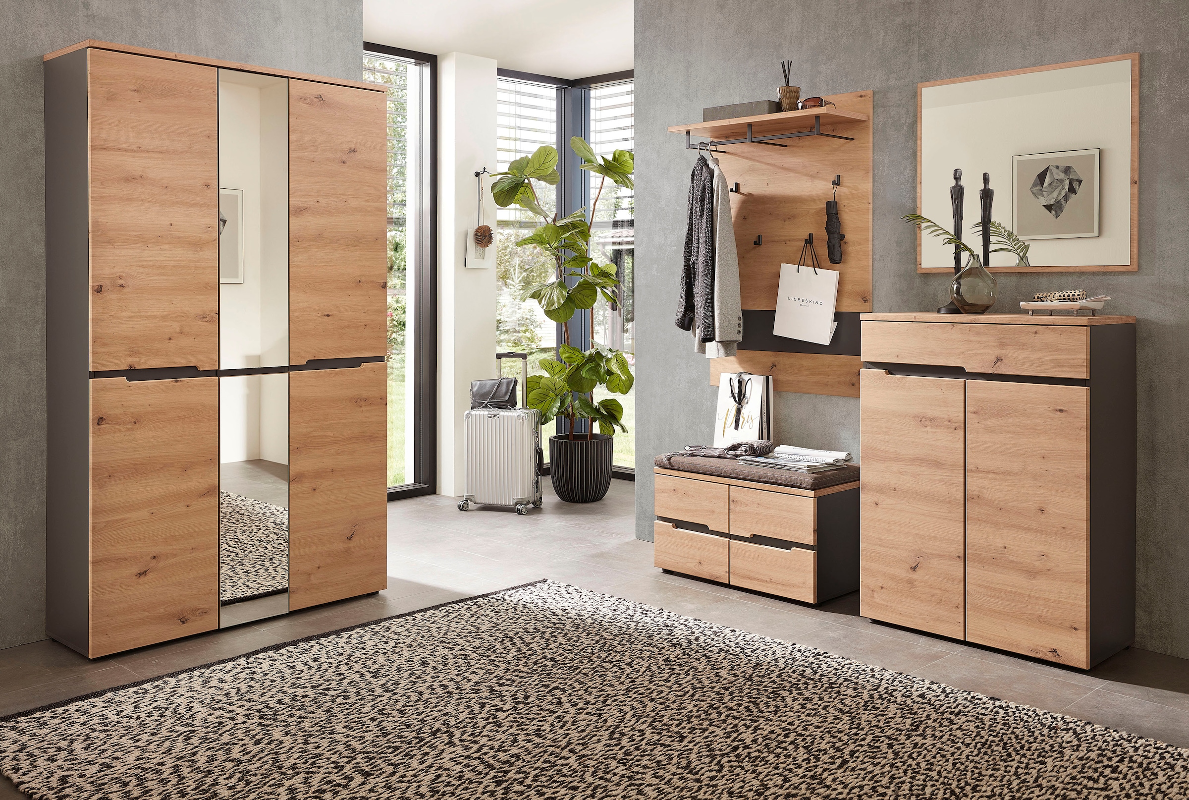 Innostyle Garderobenschrank »MEMPHIS, TOPSELLER!«, (OTTOs Choice), Artisan Eiche Optik, viel Stauraum