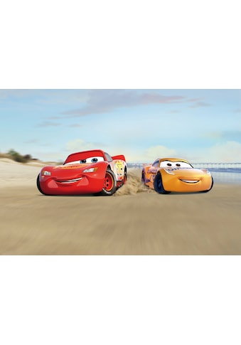 Fototapete »Cars Beach Race«, bedruckt-Comic, ausgezeichnet lichtbeständig