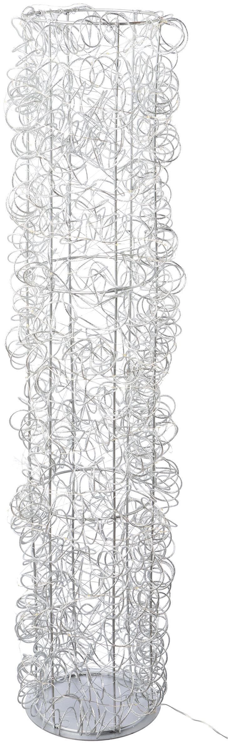Dekoobjekt »Metalldraht-Tower«, Zylinder aus Draht, mit Timerfunktion, USB Kabel