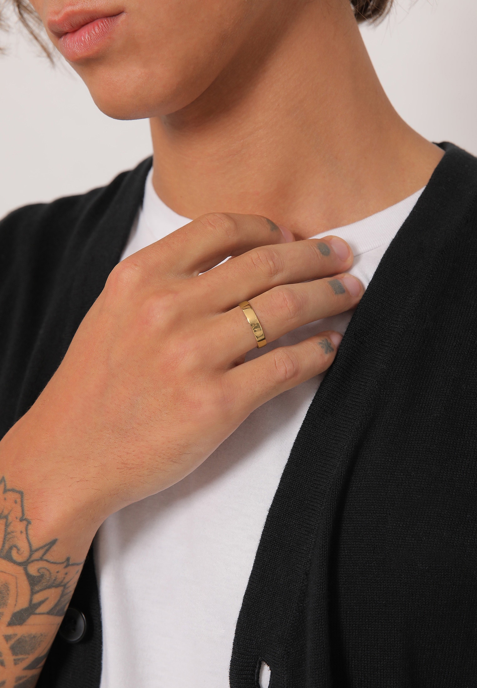 Kuzzoi Silberring »Ring Bandring Herrenring Freundschaftsring 925 Silber«