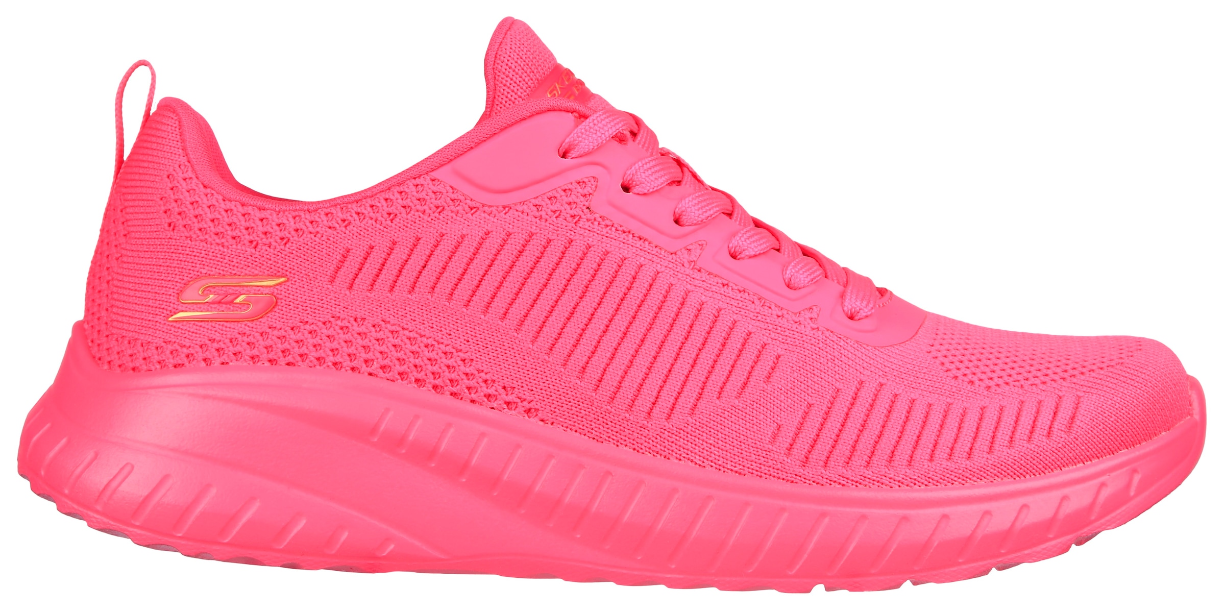 Skechers Sneaker »BOBS SQUAD CHAOS-COOL RYTHMS«  , Knitwear-Sneaker, Schnürschuh in veganer Verarbeitung
