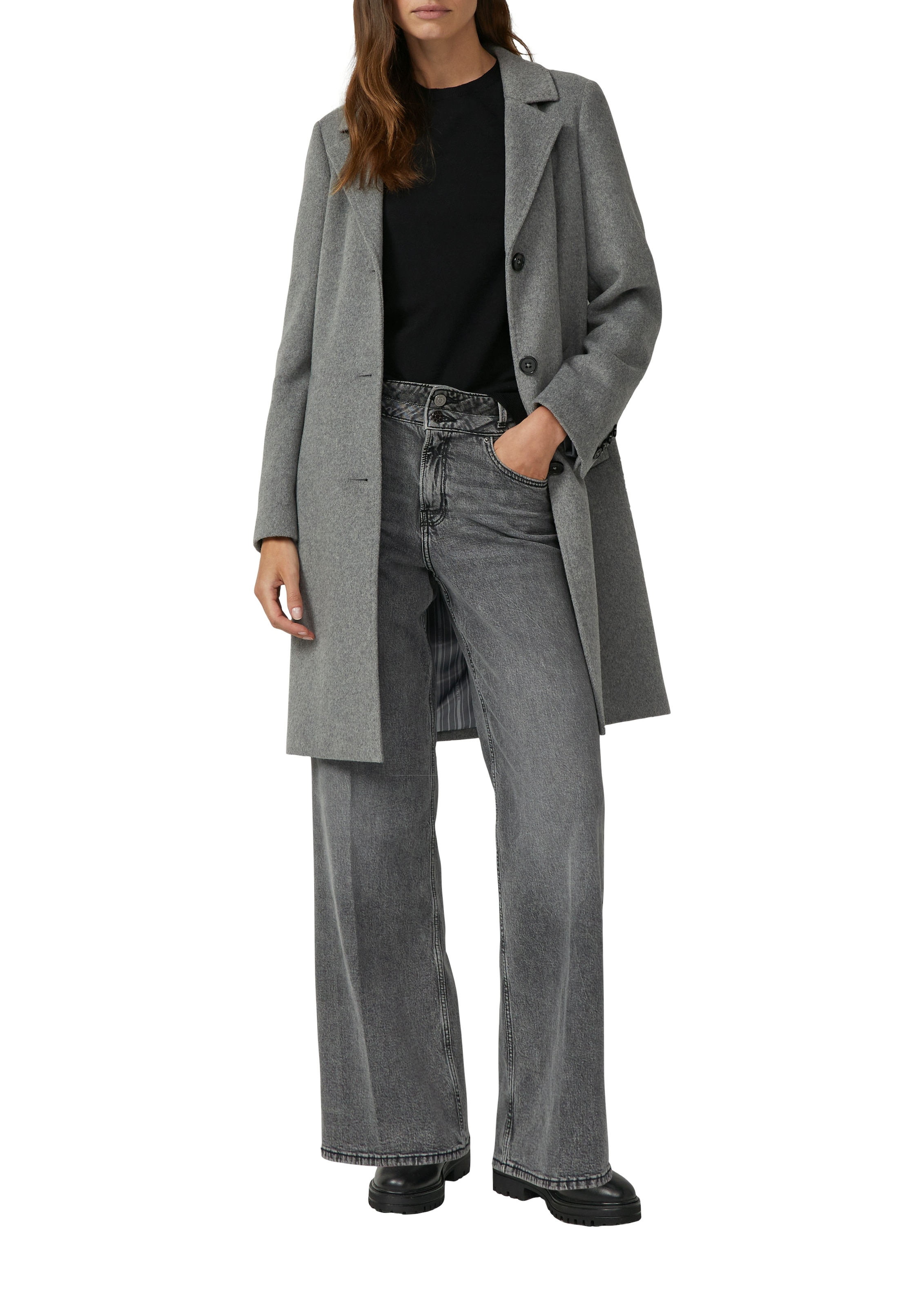 s.Oliver Kurzarmpullover mit Logo Stickerei