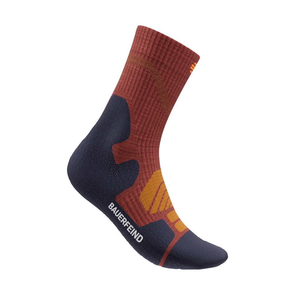 Bauerfeind Sportsocken »OUTDOOR MERINO 
MID CUT SOCKS« für Wanderungen, mit Unterstützung im Sprunggelenk, mit Komfortzonen