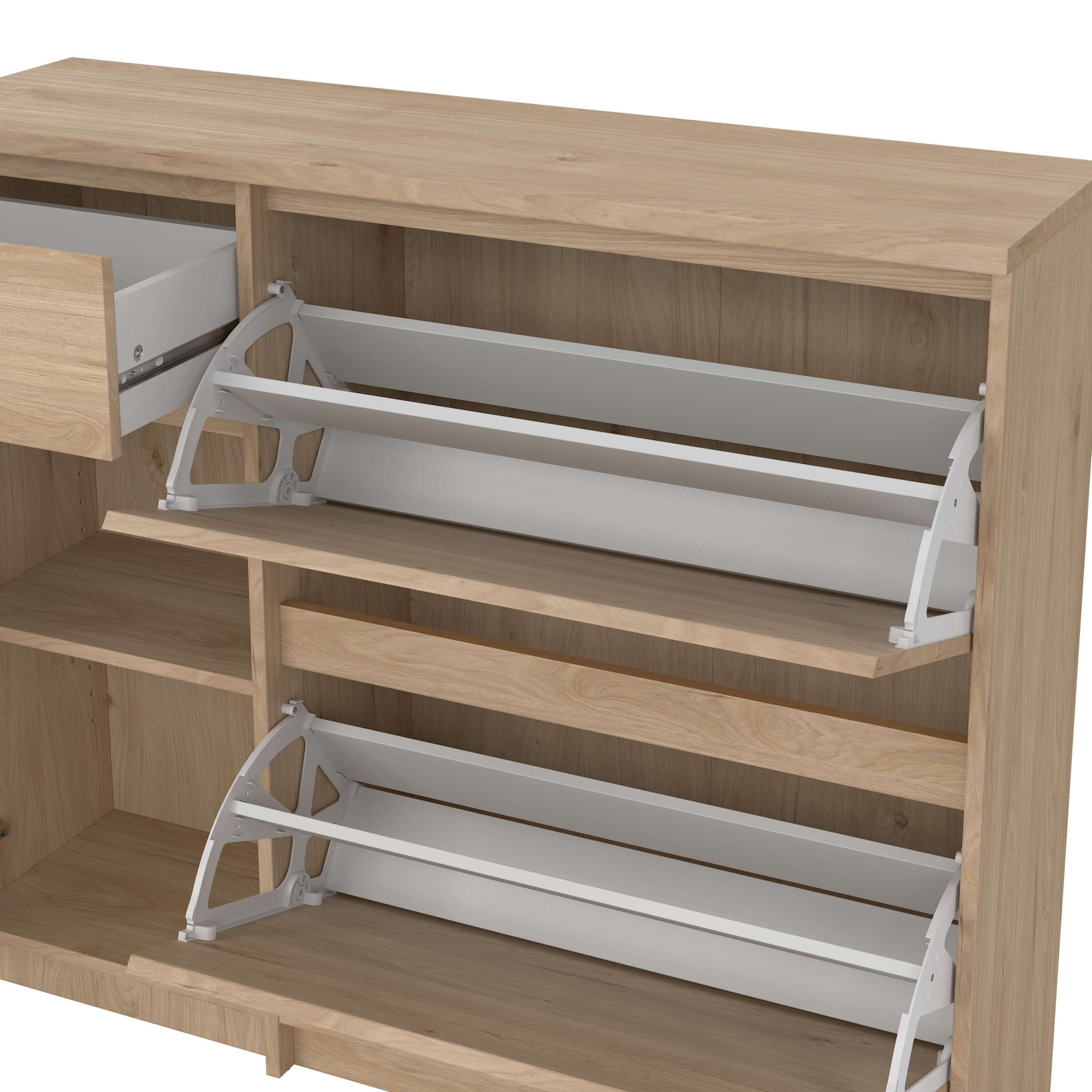 INOSIGN Schuhschrank »Naia Schuhaufbewahrung, Schuhkommode, Schuhregal, Modernes Design« mit 2 Klappen und 1 Tür und 1 Schublade, Praktisch, Breite 109 cm