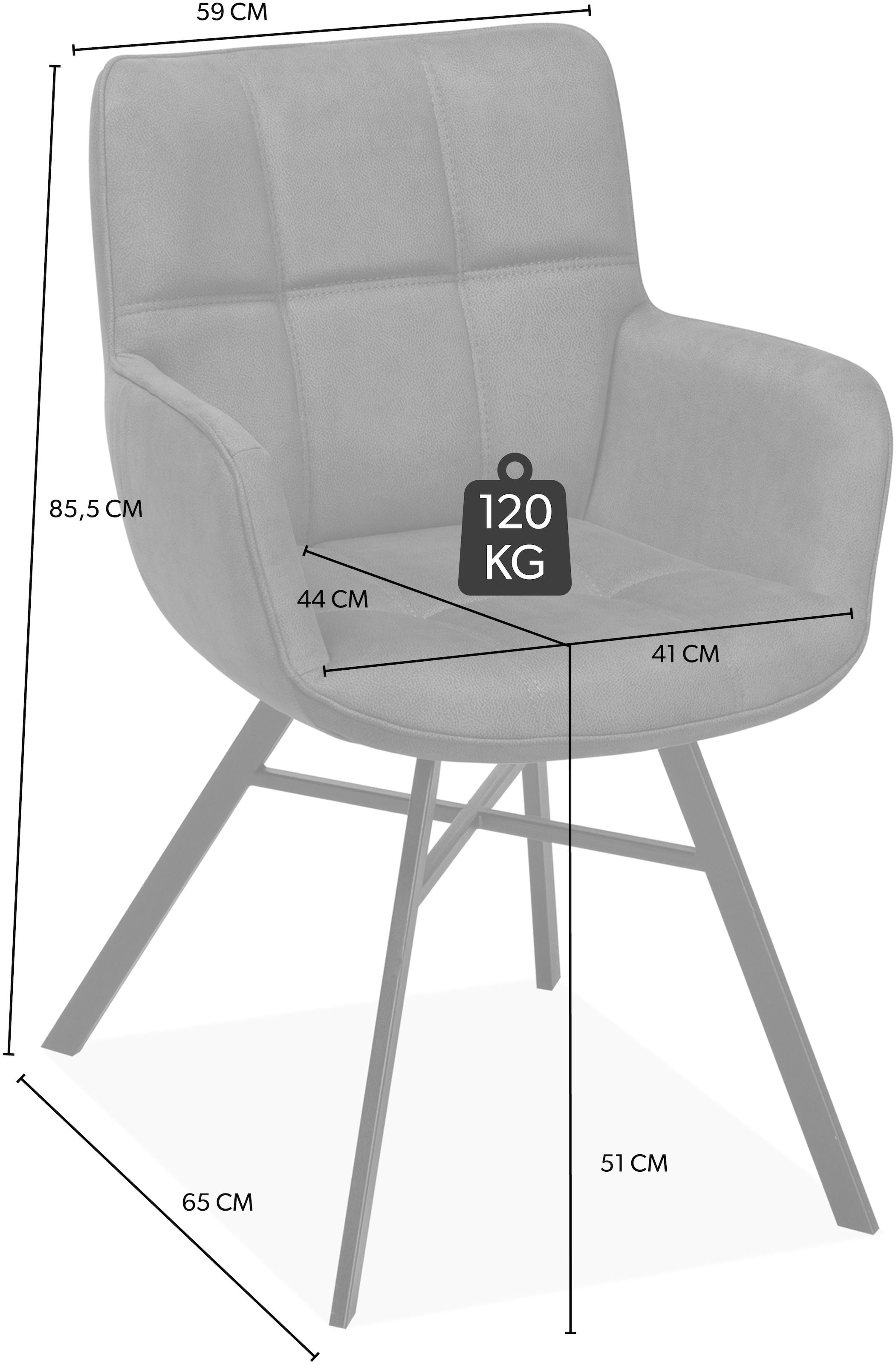 OMG Design Armlehnstuhl »Marcon«, (Set), 1 St., Stoff, Esszimmerstuhl, pflegeleichter Bezug