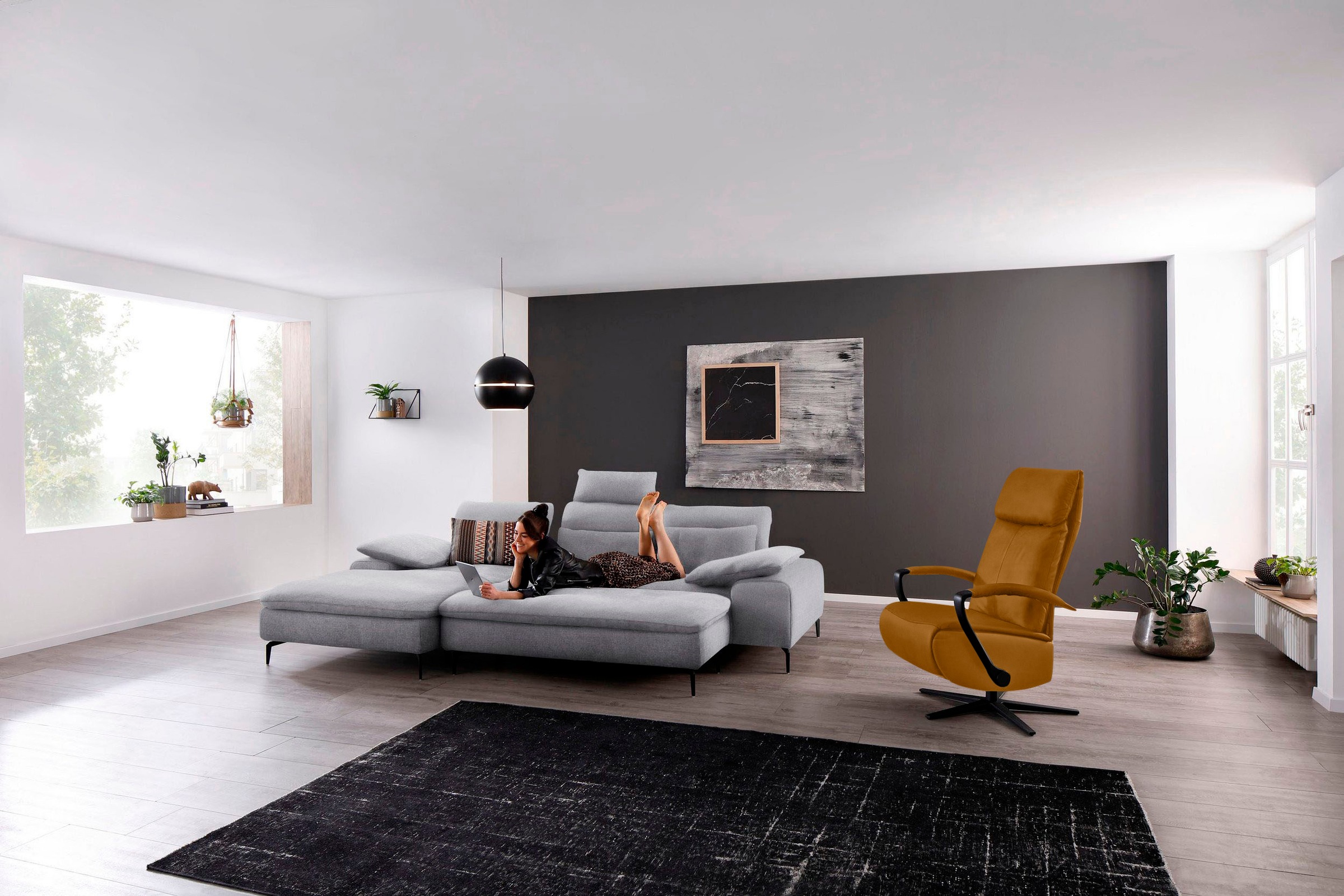 W.SCHILLIG Relaxsessel »rumbaa« wahlweise mit Doppelmotor, in Größen S, M & L, mit 5-Sternfuß