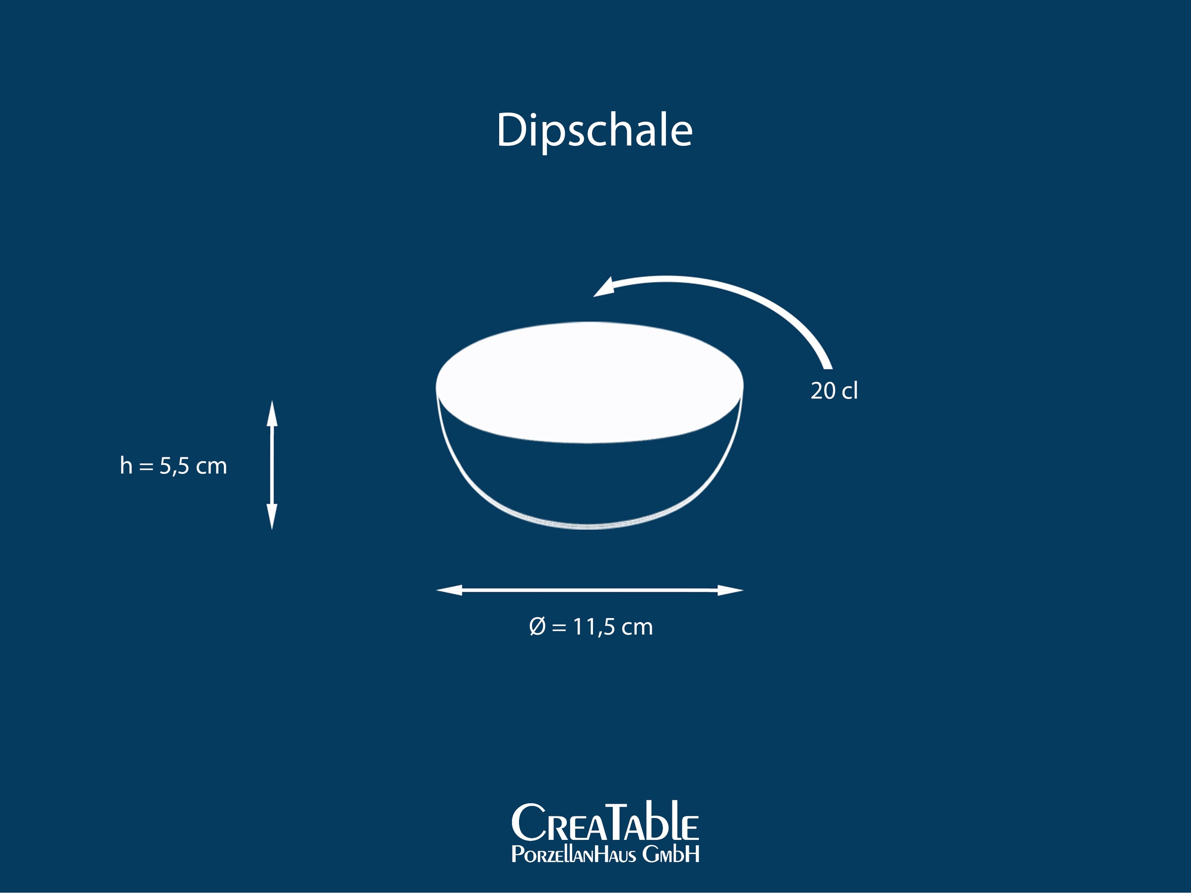 CreaTable Dipschale »Cascade, Schale 6-tlg« 6 Stk. aus Steinzeug Rekativglasur, Healthy Food