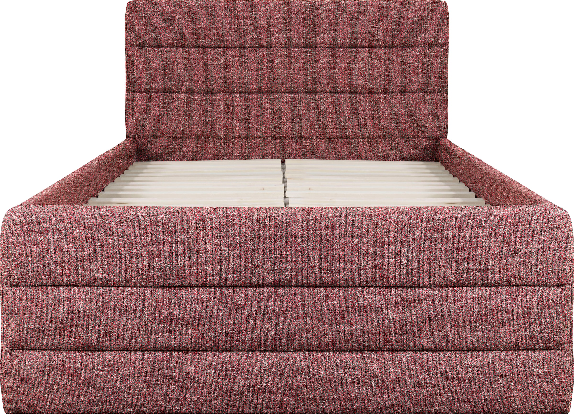 OTTO products Polsterbett »Merrit«, Quernaht im Kopf- und Fußteil, in 5 Breiten, auch in 220 cm Länge