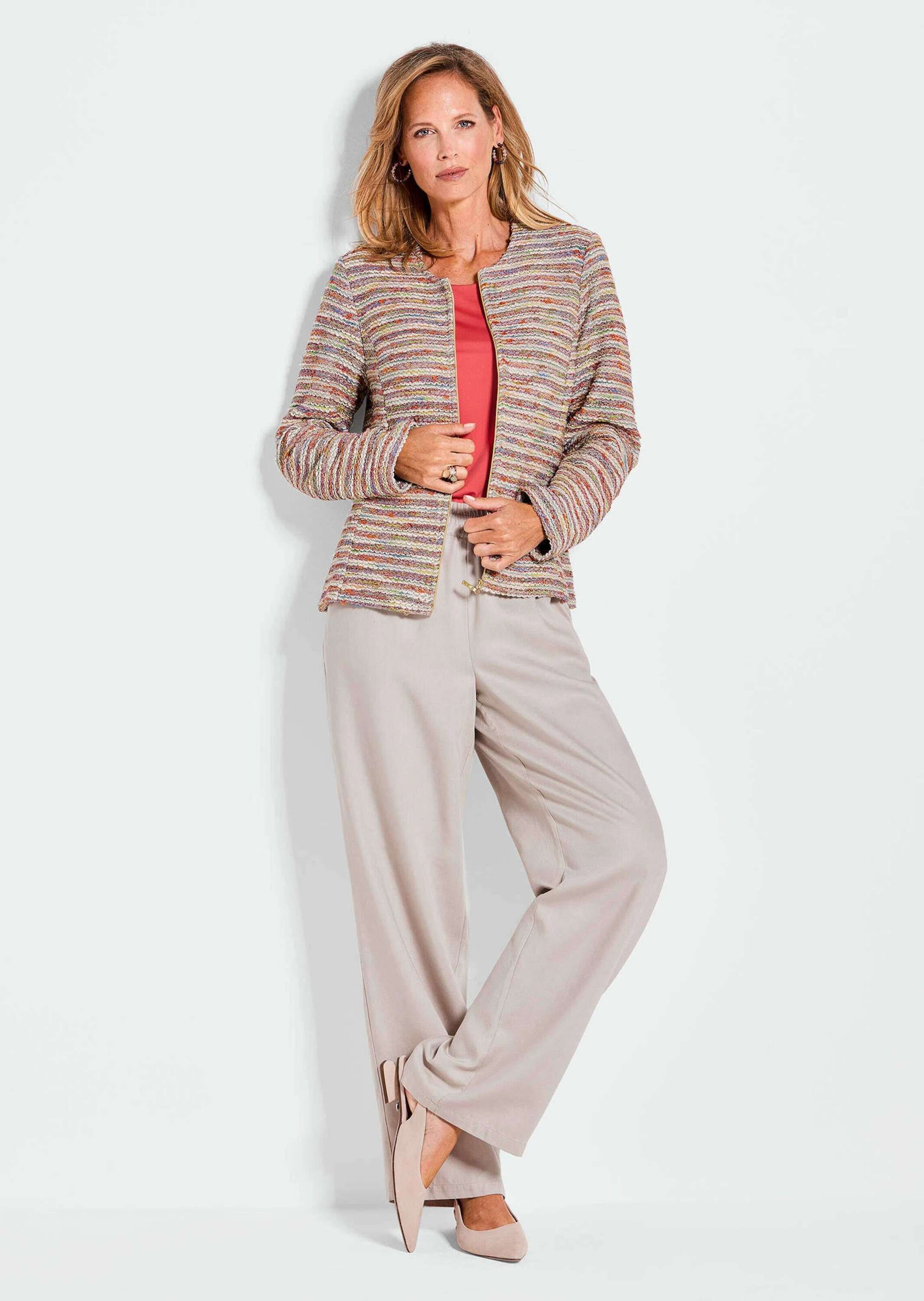 GOLDNER Kurzjacke »Elegante Bouclé-Jacke mit Multicolor-Design«