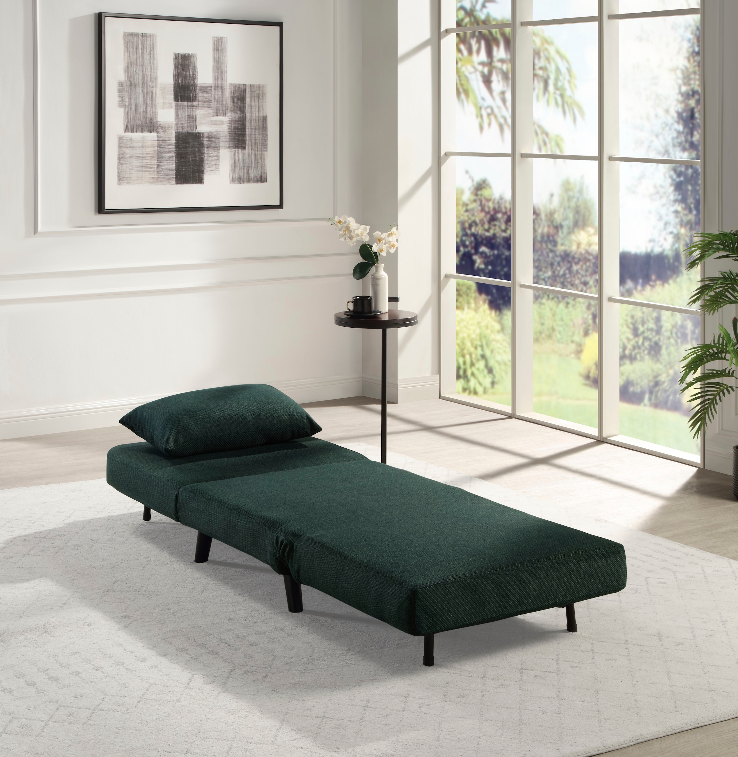 ATLANTIC home collection Sessel »Robby«, inkl. Bettfunktion, mehrfach verstellbar, Strukturbezug