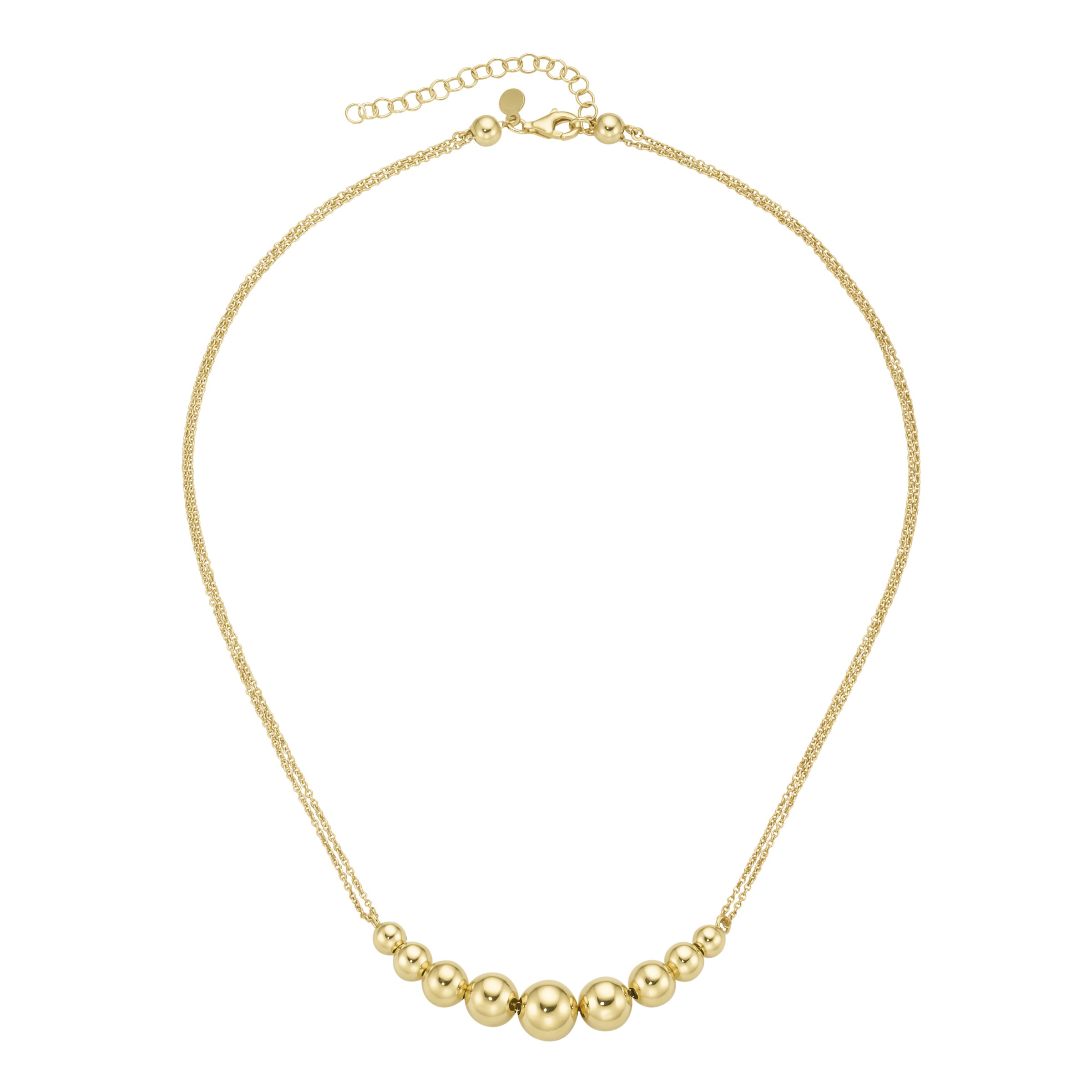 Smart Jewel Collier »Collier Mittelteil mit Kugeln, Silber 925«