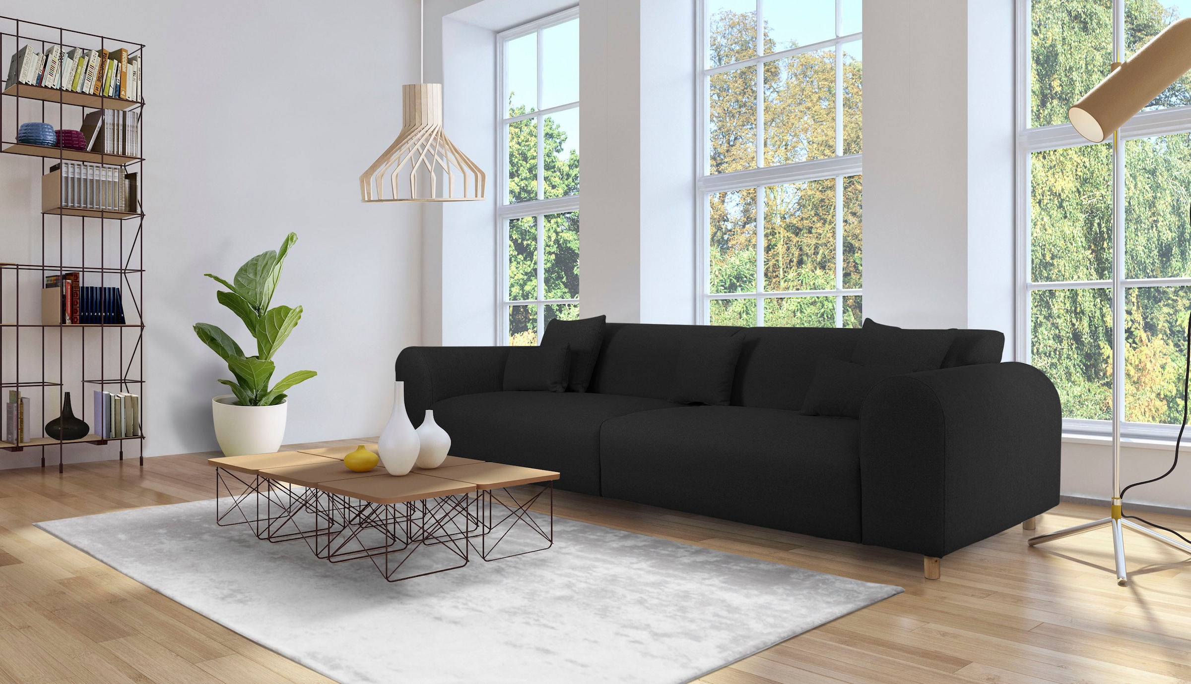 andas Big-Sofa »Svennis«, in 2 Bezugsqualitäten, B/T/H: 314/98/83 cm