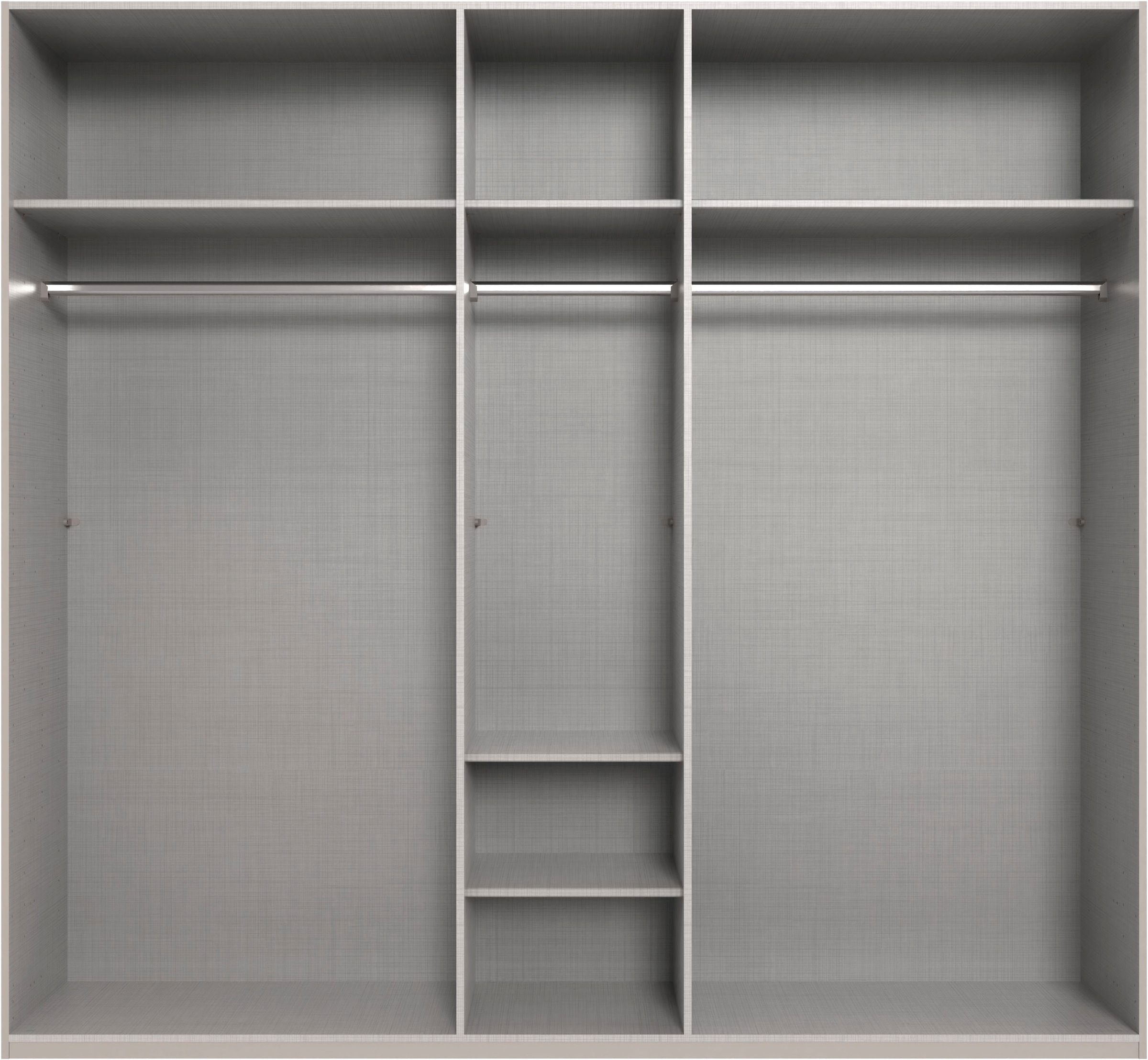Wimex Kleiderschrank »Mugano,in 8 Breiten,3 Höhen,2 Tiefen, viele Farben, Made in Germany«, (in Basic oder Premium Ausstattung mit 2 weiteren Einlegeböden), mit langen oder kurzen Griffen aus Metall, mit oder ohne Spiegel