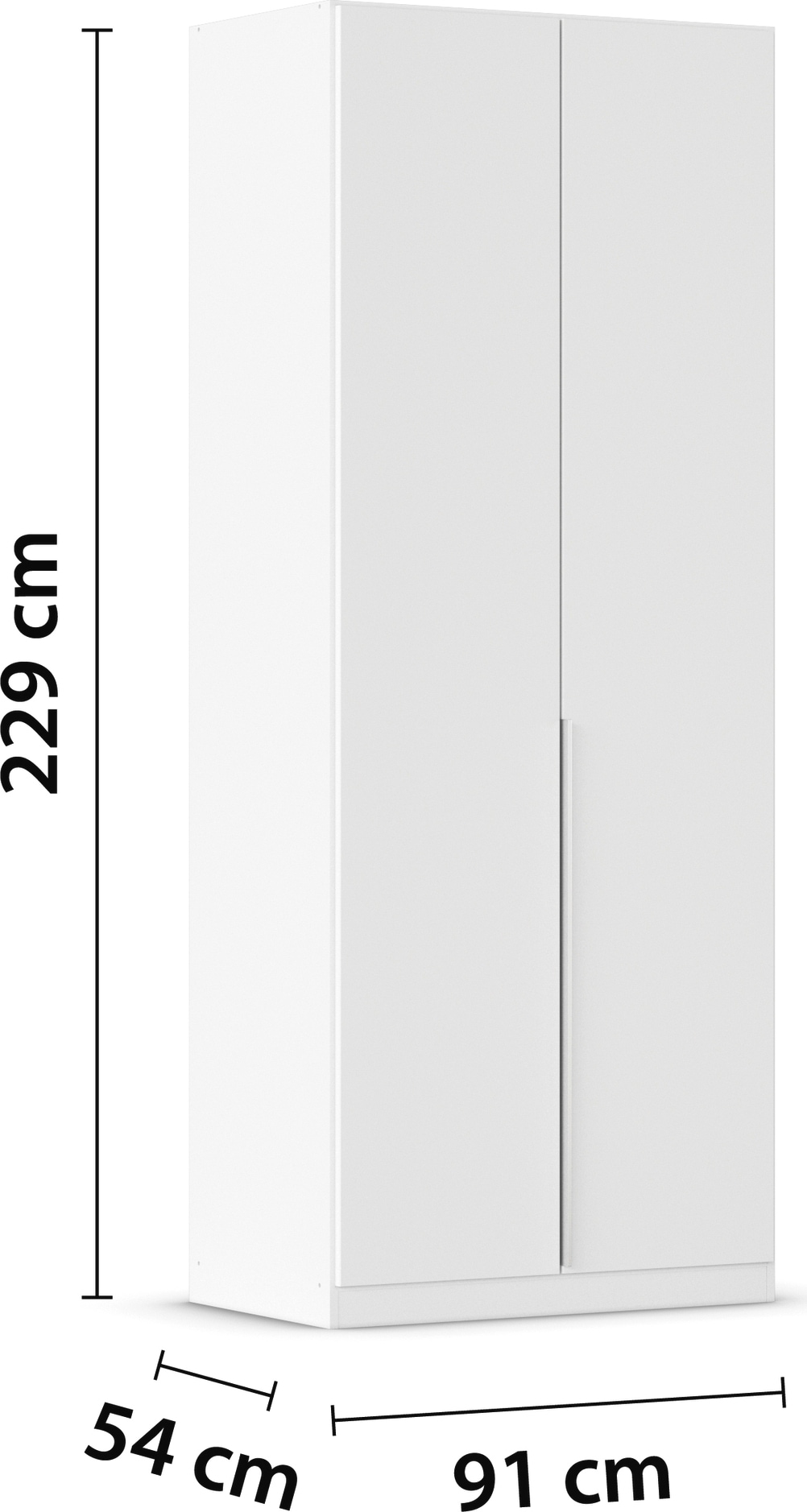 OTTO home Drehtürenschrank »Kleiderschrank Schrank Garderobe AGORDO  Schlafzimmer« in zwei Griff-Farben, Breiten 91-405 cm, Dekor- oder Hochglanzfront,  durchdachte Innenausstattung, in 8 Breiten und 2 Höhen MADE IN GERMANY