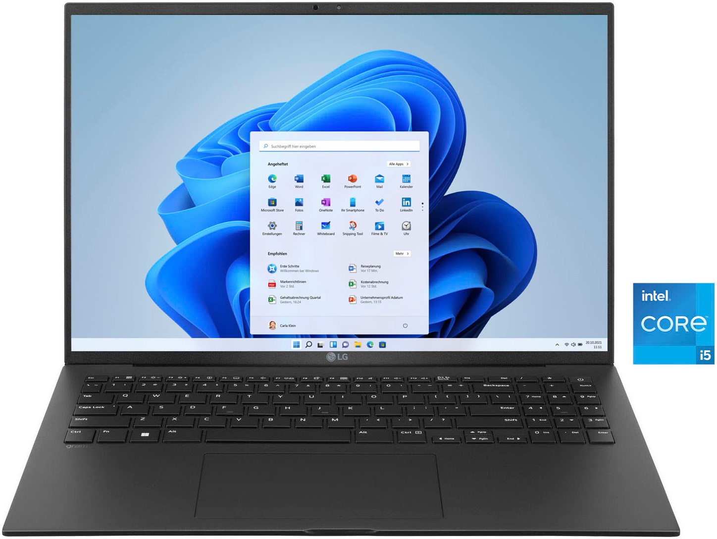 LG Notebook »Gram 16 Laptop, 16GB RAM, 1TB SSD, Windows 11 Home,«, 40,6 cm, / 16 Zoll, Intel, Core i5, Iris Xe Graphics, 1000 GB SSD