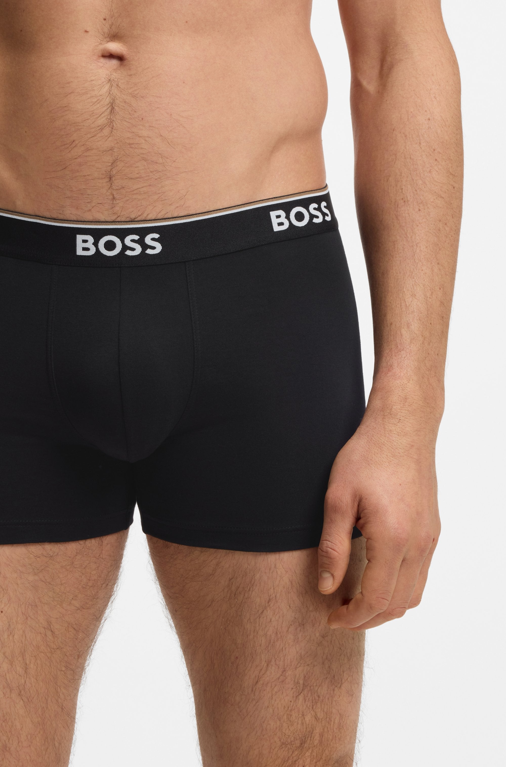 BOSS Boxer »Boxer 3 PACK« mit farblich passendem Webbund