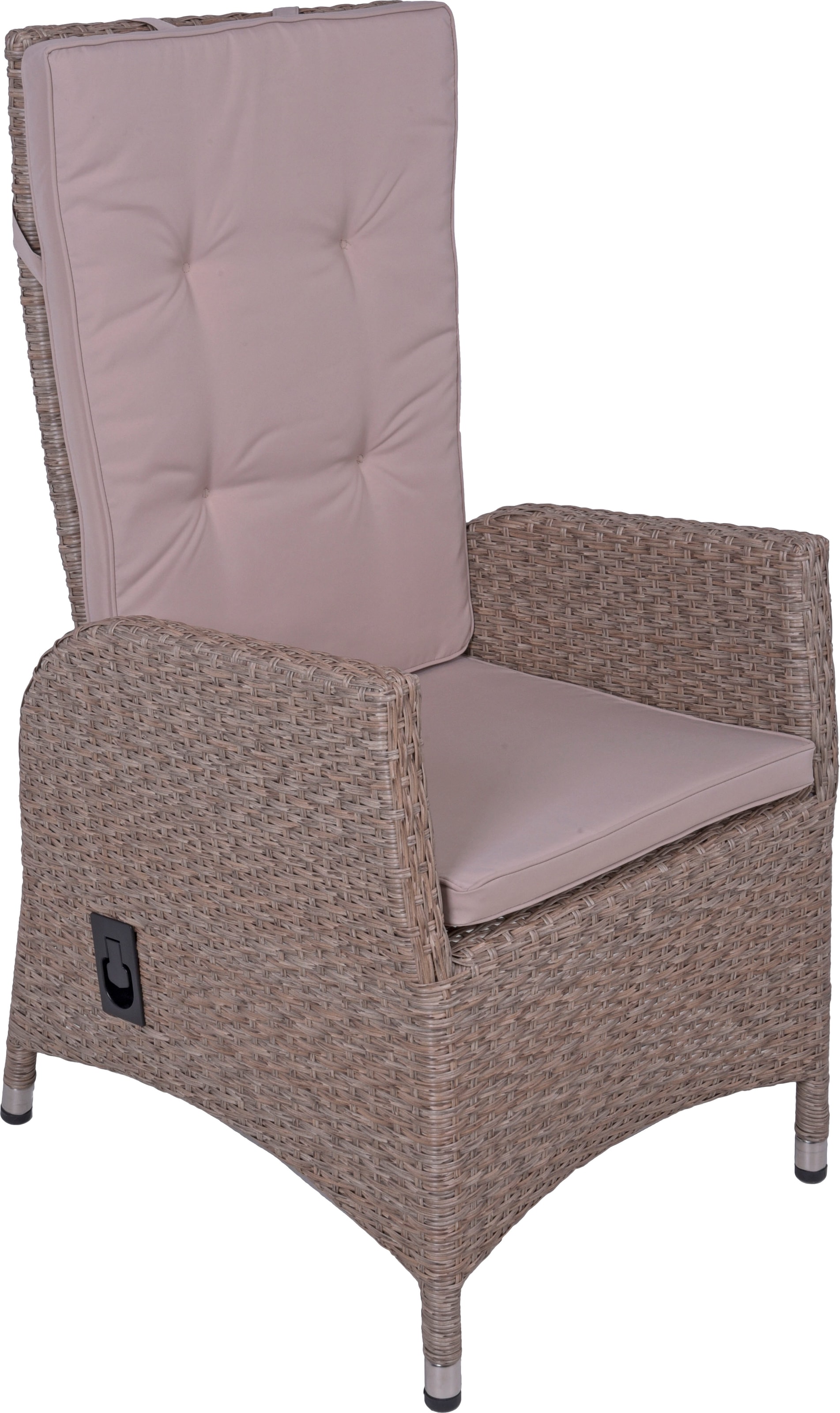 Garden Pleasure Garten-Essgruppe », Tischgruppe »BRAGA Set 01«, weidenbraun« Set, 7 Stk. tlg. 6 Sessel, mit Gasfedern, Tisch LxB: 220x100 cm, inkl Auflagen