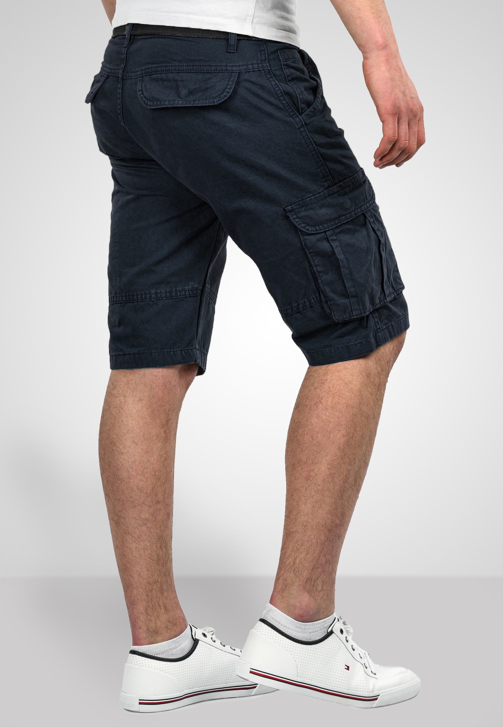 Alessandro Salvarini Cargoshorts »A. Salvarini Herren Designer Cargo Shorts Cargoshorts kurze Hose Gürtel AS037«