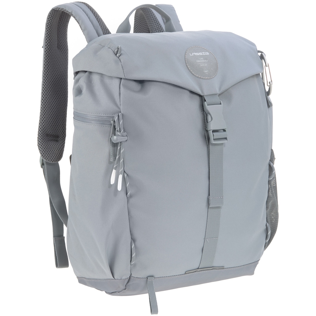 LÄSSIG Wickelrucksack »Green Label, Outdoor, Grey«, Reflektoren