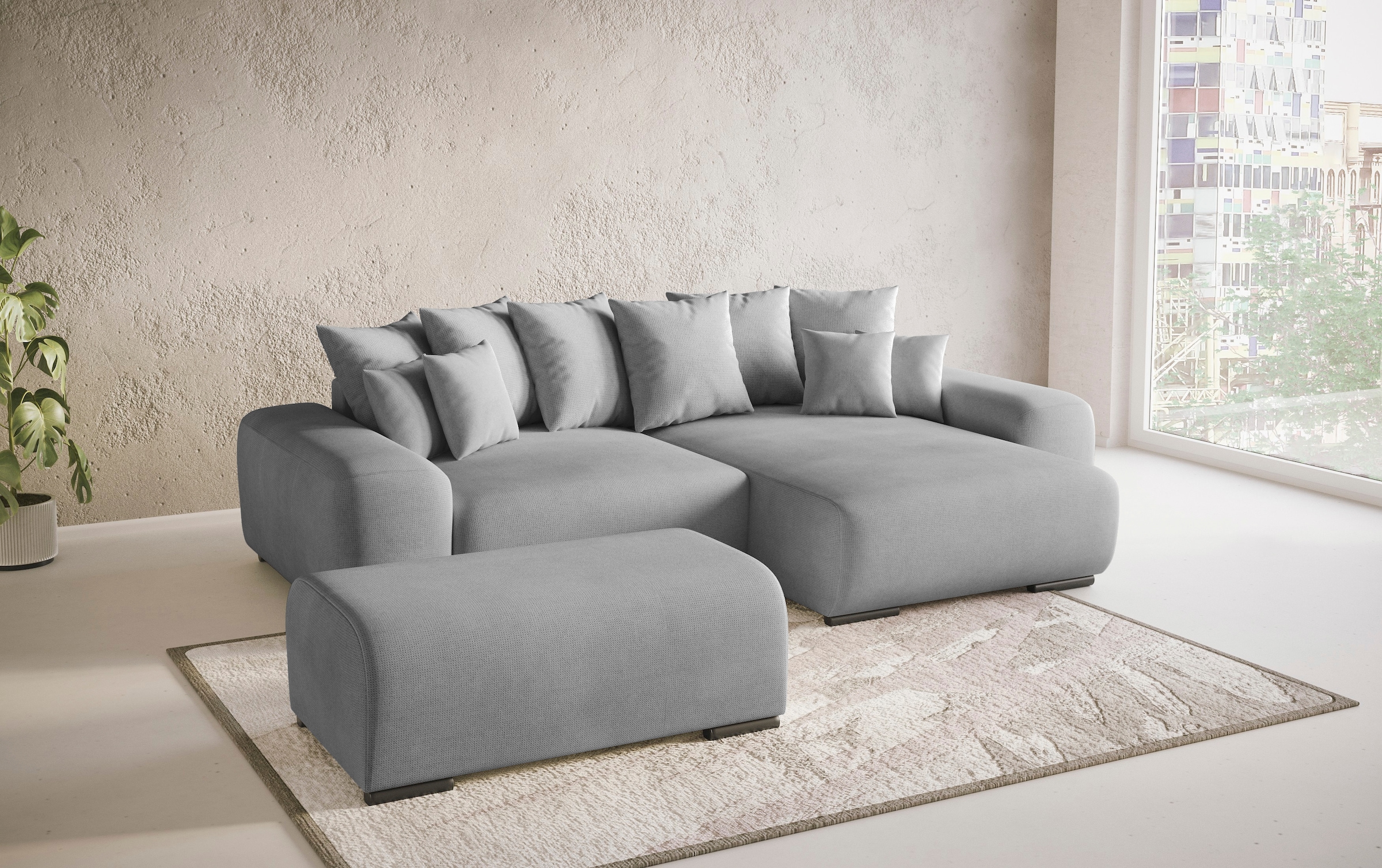 Mr. Couch Polsterecke »Sundance, L-Form«, Dauerschläfer mit Bett, Bettkasten, bis 140 kg belastbar