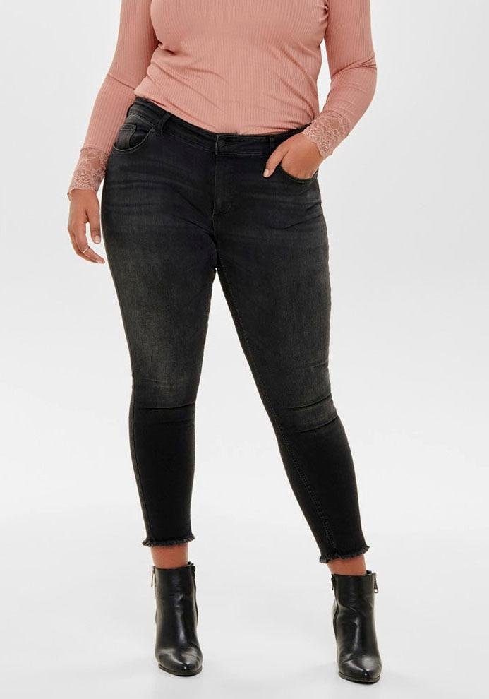 in ONLY CARMAKOMA REG ANK Optik »CARWILLY Skinny-fit-Jeans bei washed-out bestellen SK OTTO JNS«,