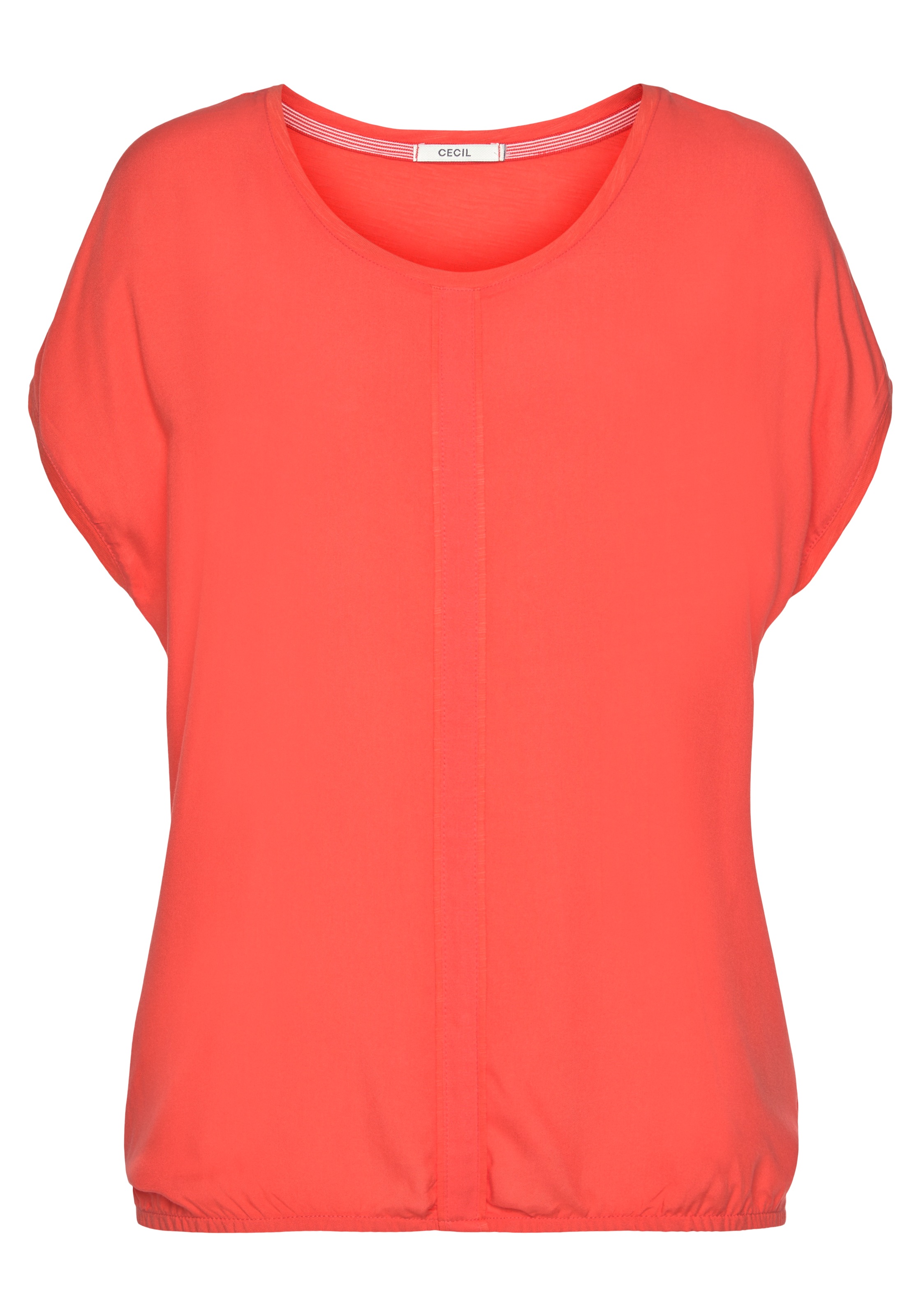 Cecil Blusenshirt »Indra«, mit femininem V-Ausschnitt und teilelastischem Materialmix