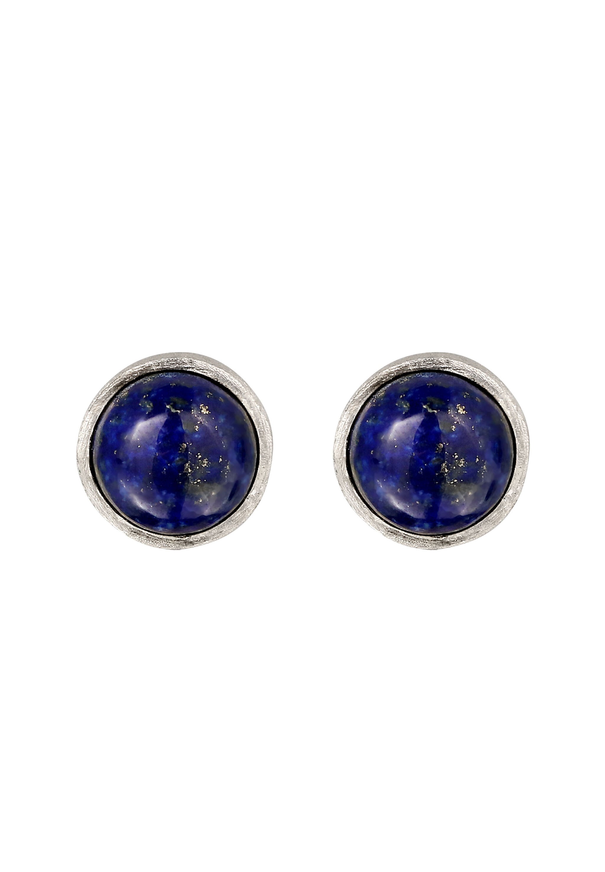 Kuzzoi Paar Ohrstecker »Ohrringe Ohrstecker Lapislazuli Blau 925 Sterling Silber«