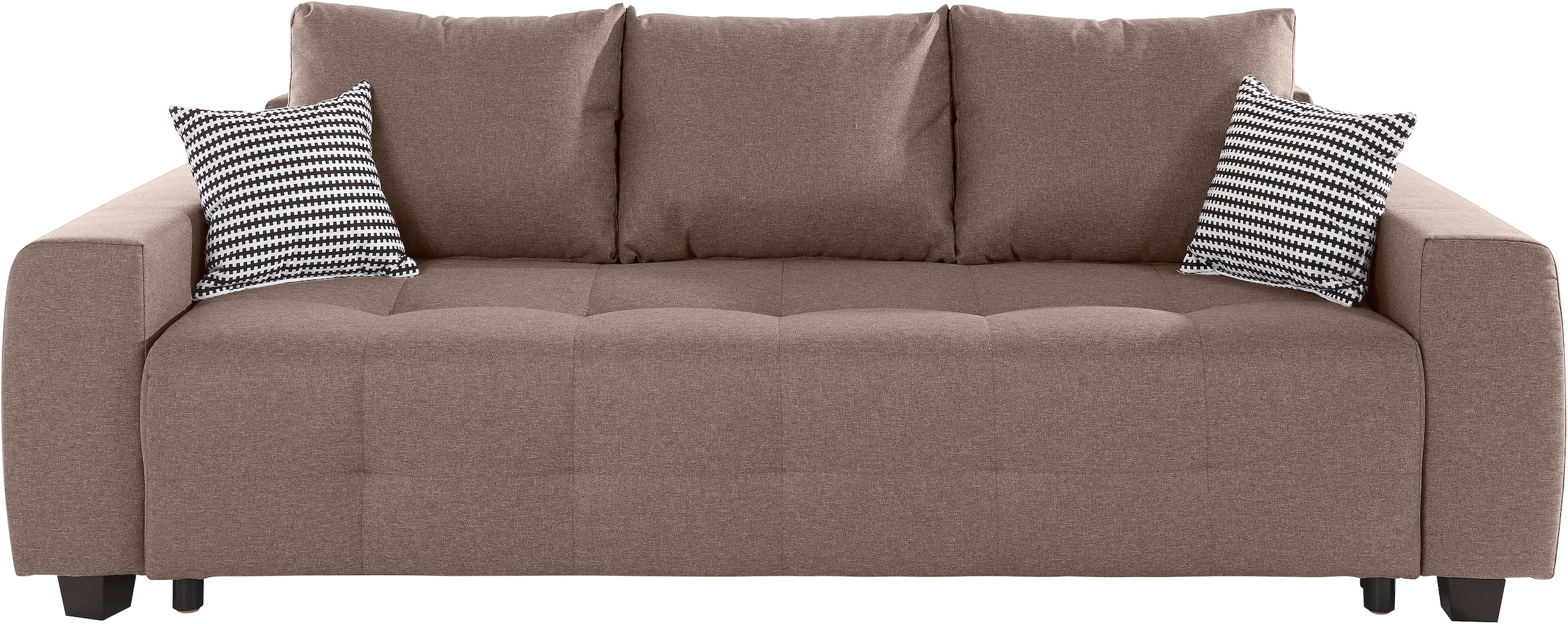 COLLECTION AB Schlafsofa »Bella«, mit Bettfunktion und Bettkasten, inkl. loser Rücken- und Zierkissen