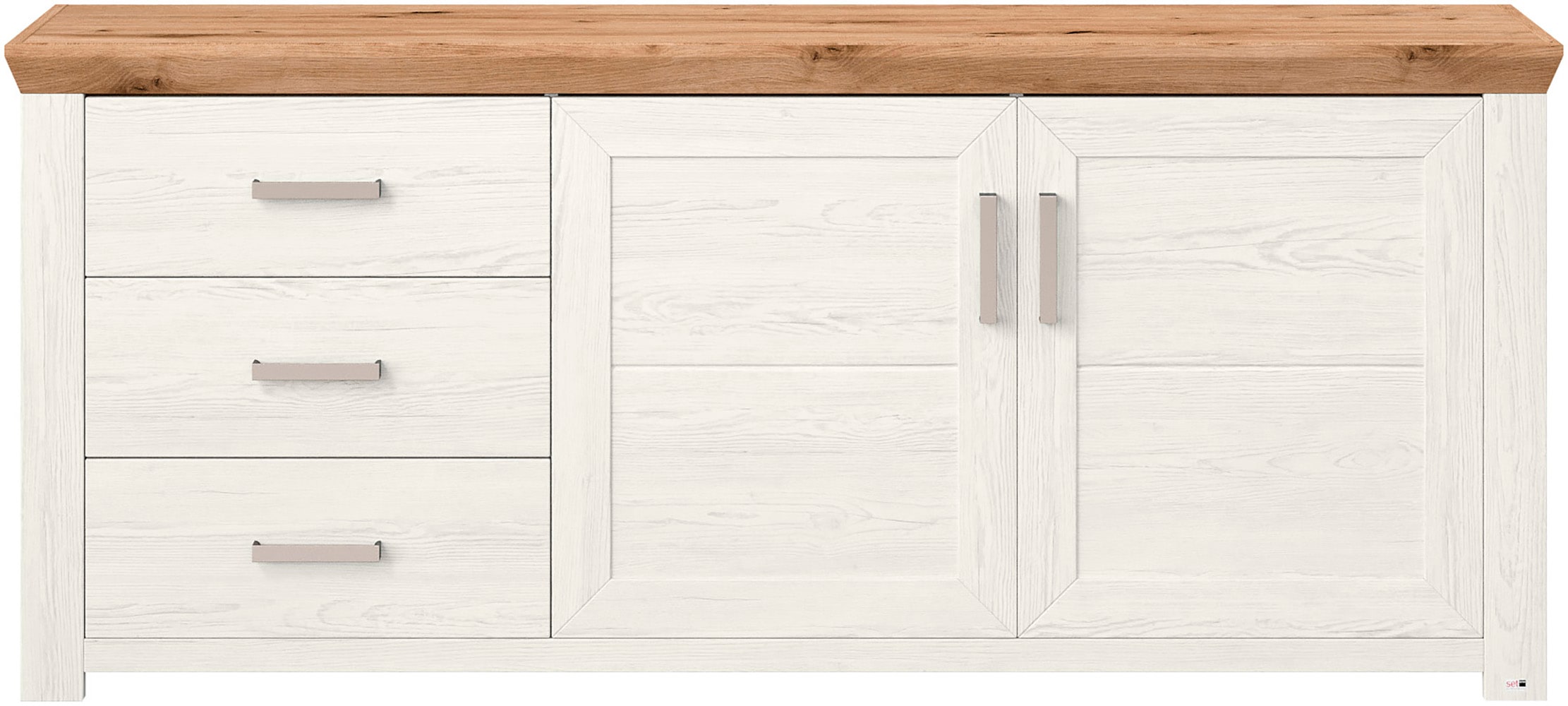 set one by Musterring Sideboard »York« Typ 51, mit viel Stauraum, Bügelgriff silber, B 184 x H 79 cm