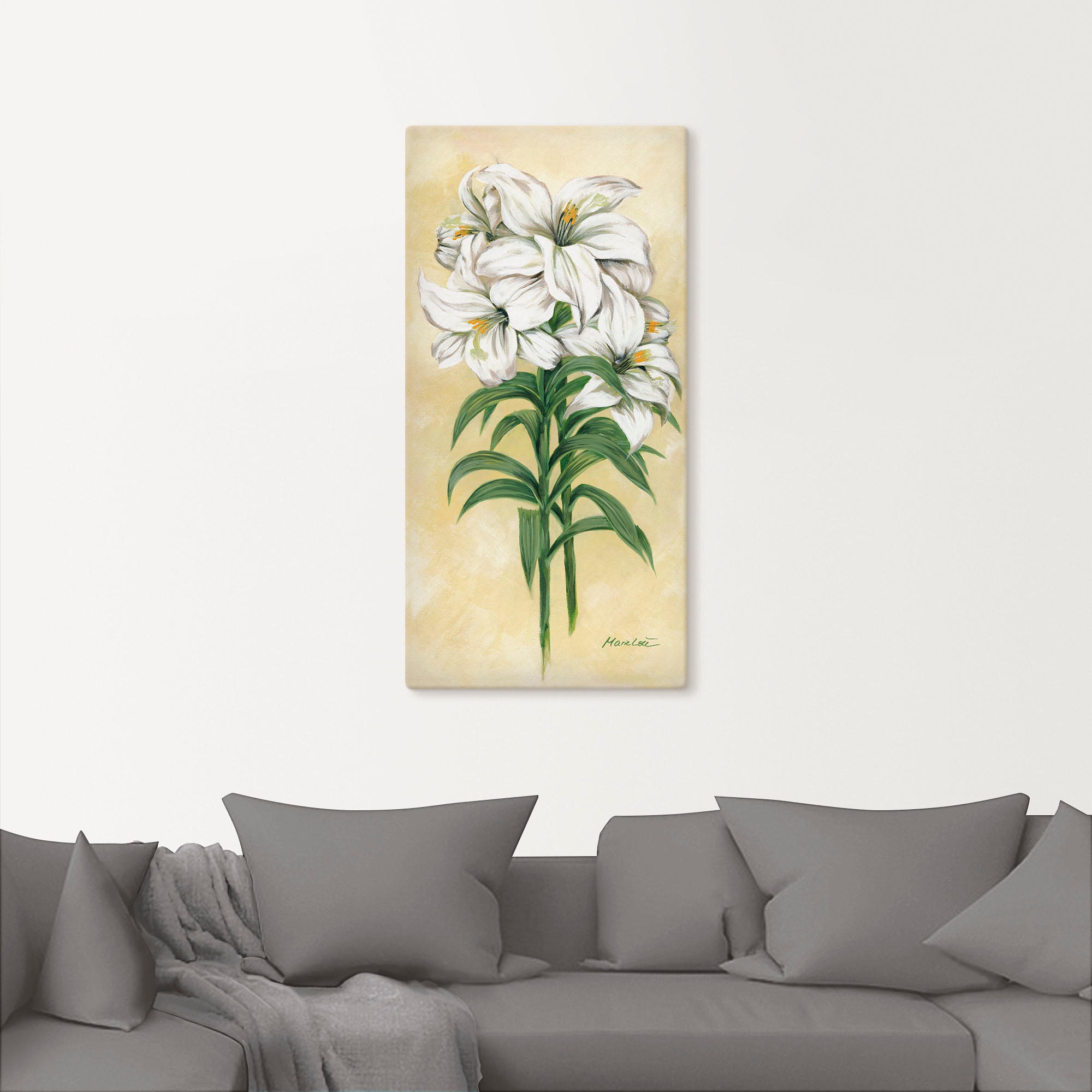 Artland Leinwandbild »Lilien« Blumen 1 Stk. tlg. auf Holzrahmen gespannt