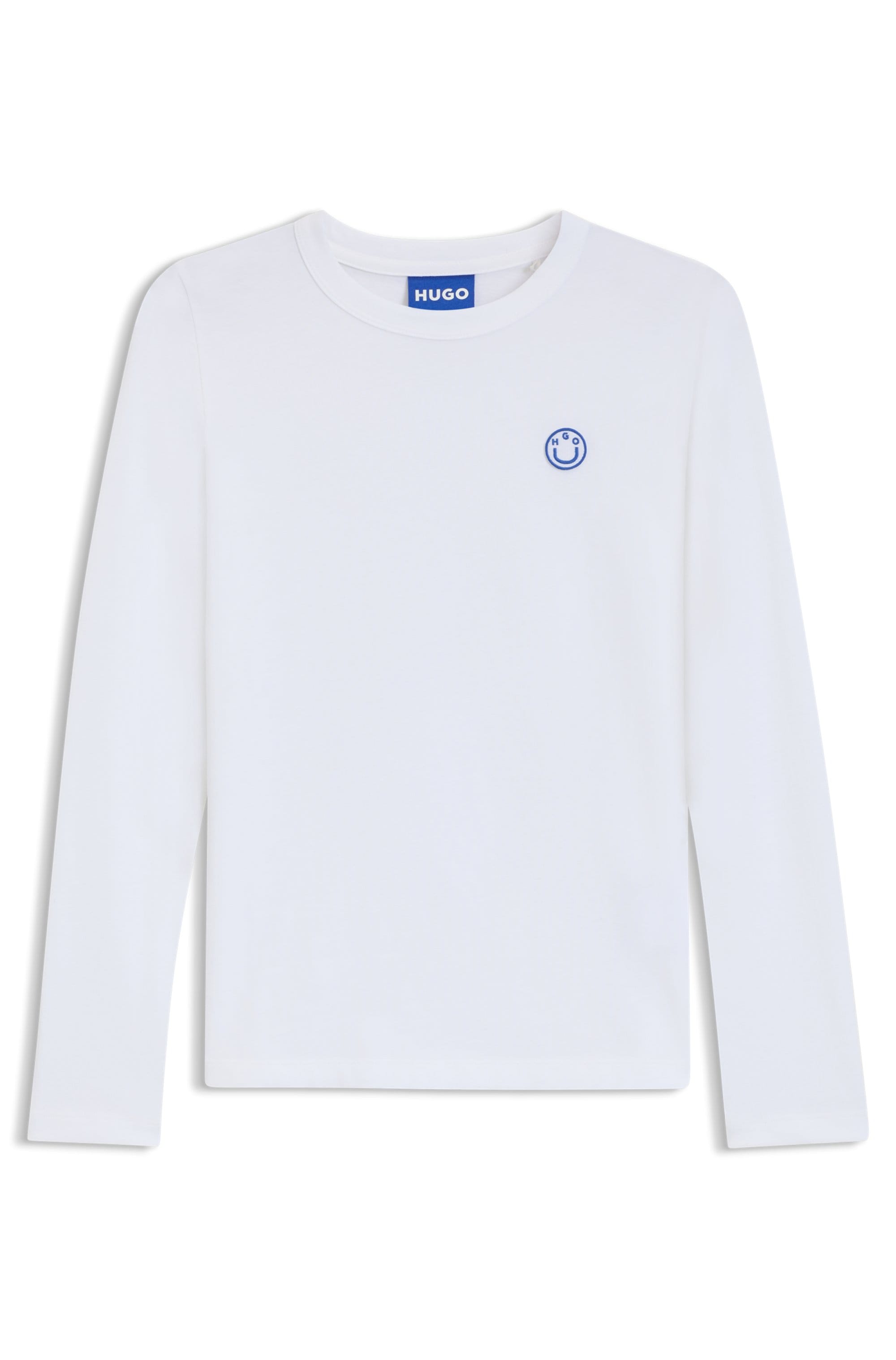 HUGO Blue Longsleeve »Daliria«, mit Label-Badge mit HAPPY HUGO Logo
