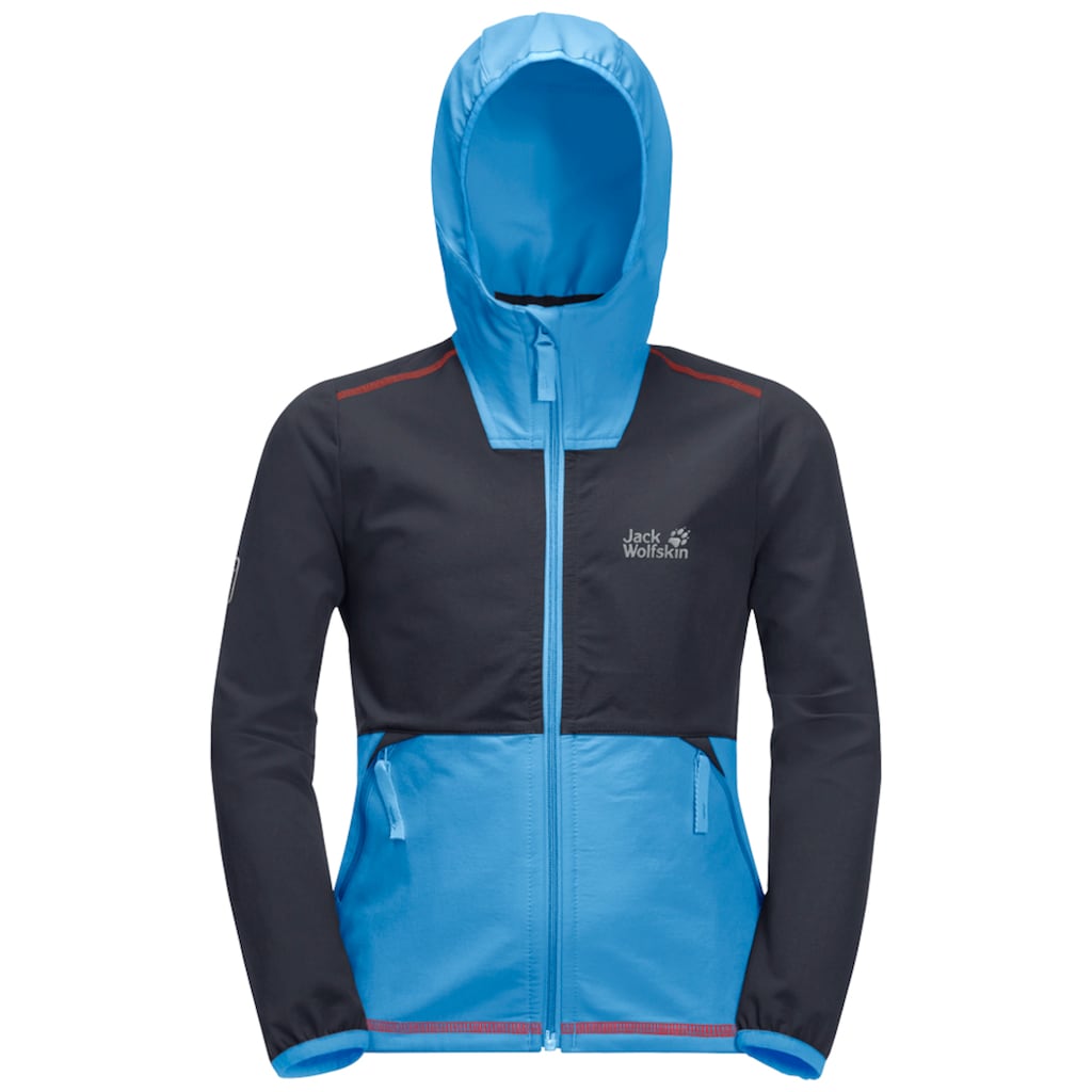 Jack Wolfskin Softshelljacke »TURBULENCE BOYS«, mit Kapuze