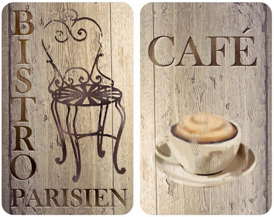 Herd-Abdeckplatte "Bistro", Glas, (Set, 2-tlg.)