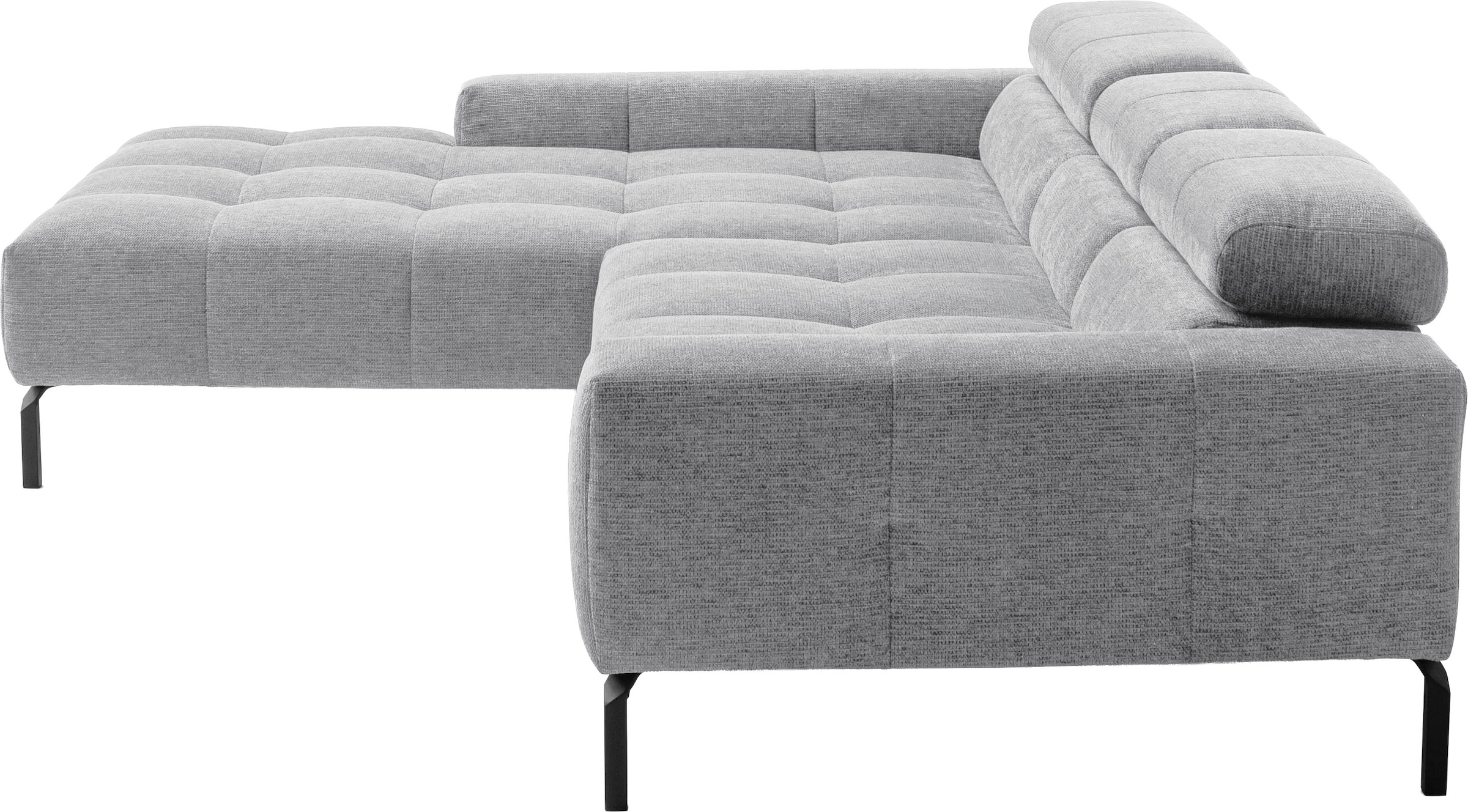 Home affaire Ecksofa »Claya Move, L-Form, Kopf- & Rückenverstellung, Breite 293 cm« Moderne Steppung, weicher Polsteraufbau & saugroboterfreundliche Höhe