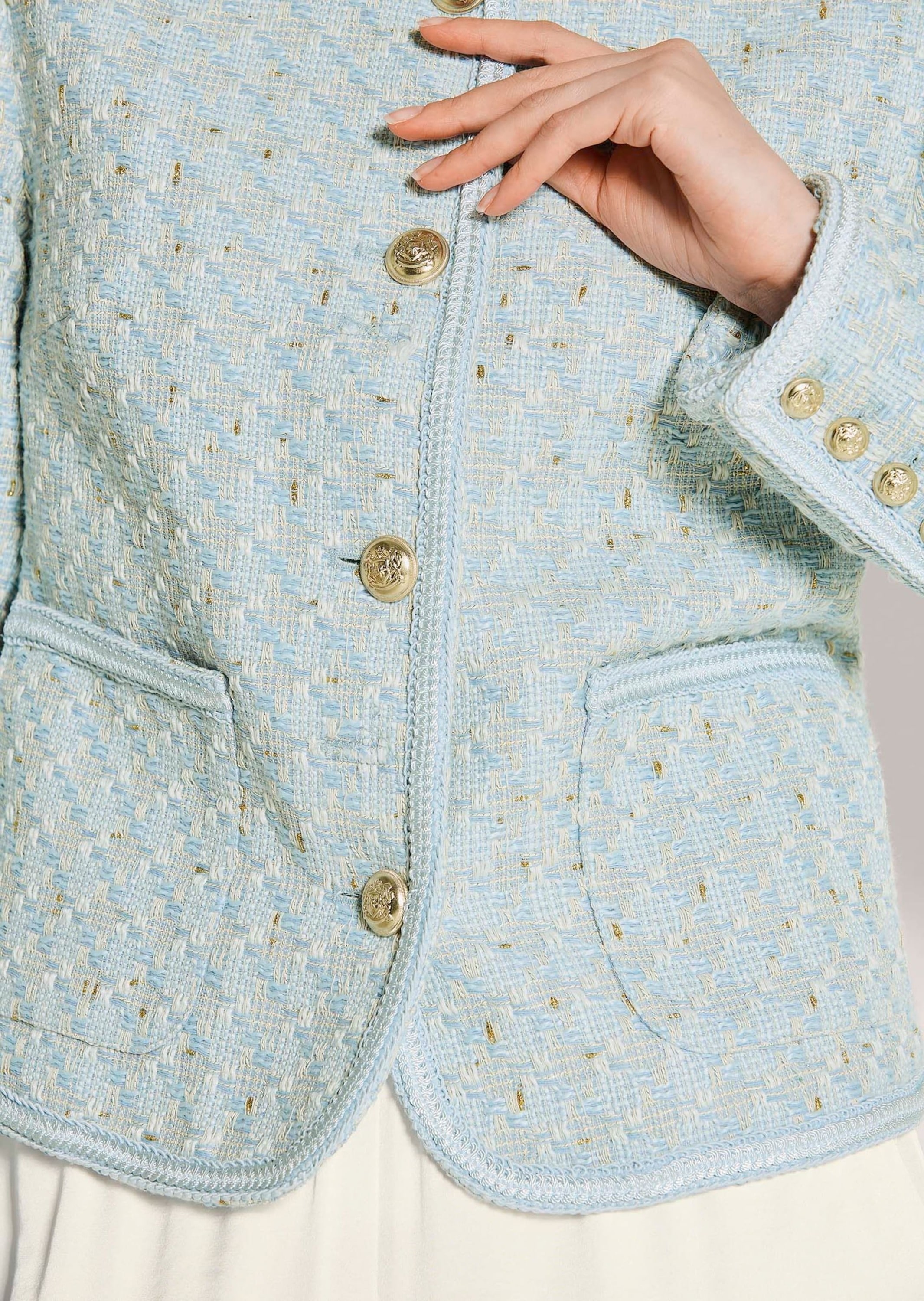 MADELEINE Jackenblazer »Blazer Eleganter Tweed-Blazer mit Glanzgarn« Tweed-Blazer mit Glanzgarn