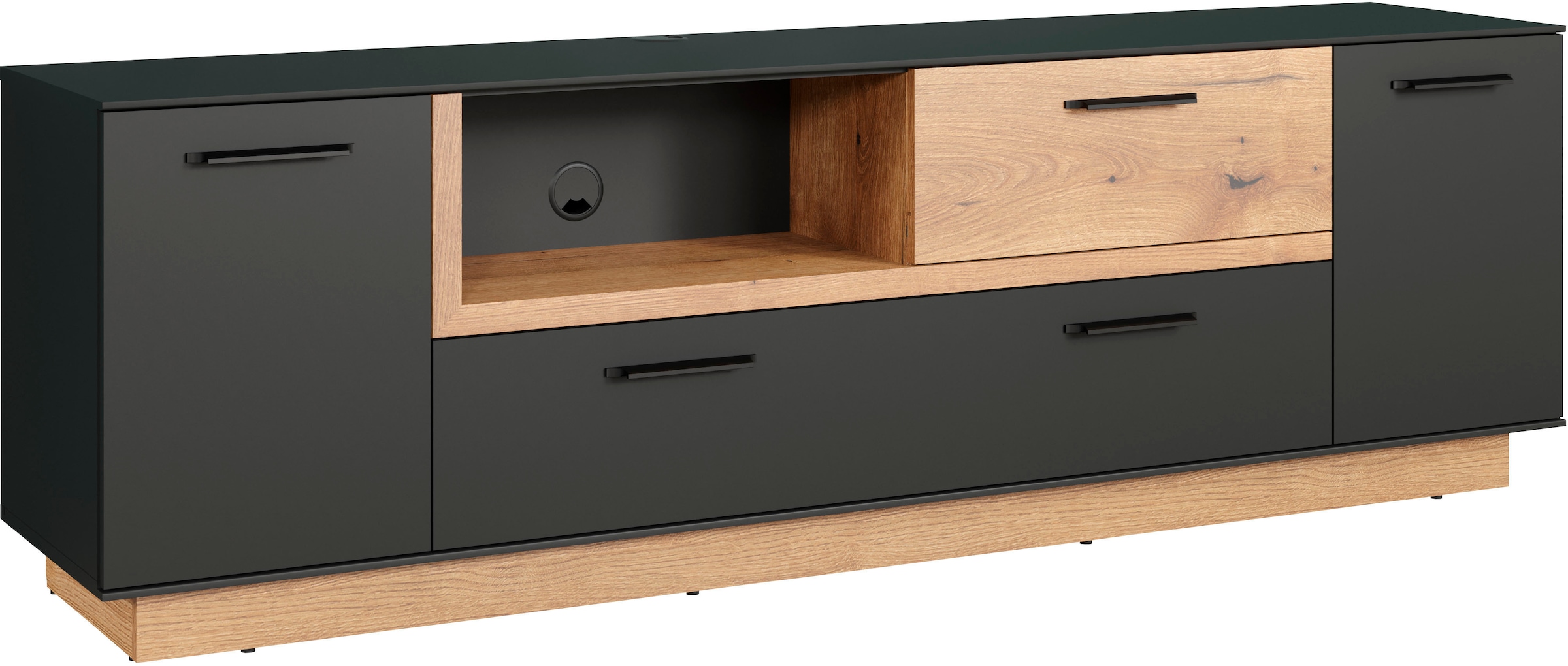 INOSIGN TV-Bank »Premont«, (1 St.), Eleganter, zweifarbiger TV-Schrank - Lowboard mit Soft-Close