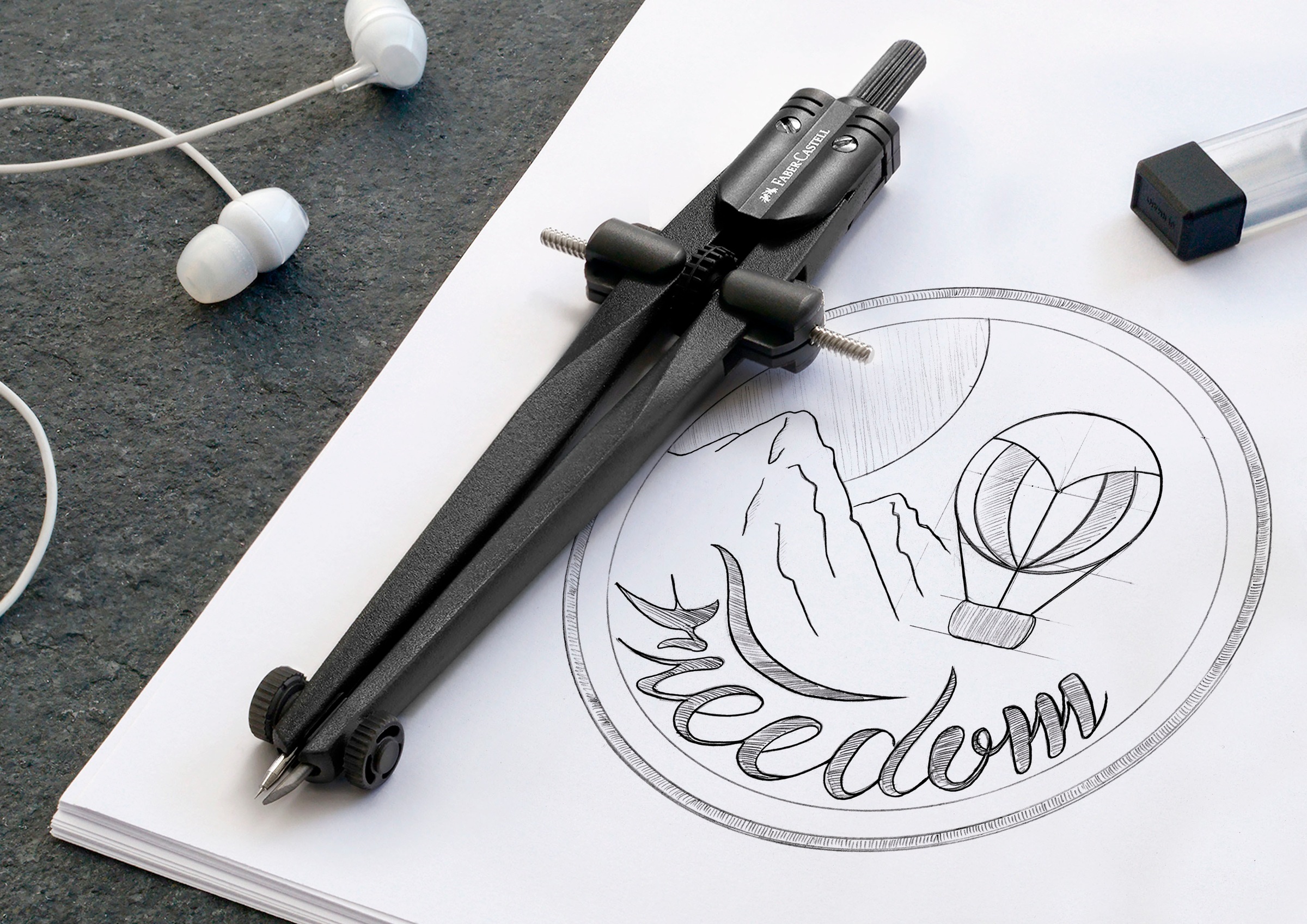 Faber-Castell Zirkel »Schnellverstellzirkel Stream blackstone«