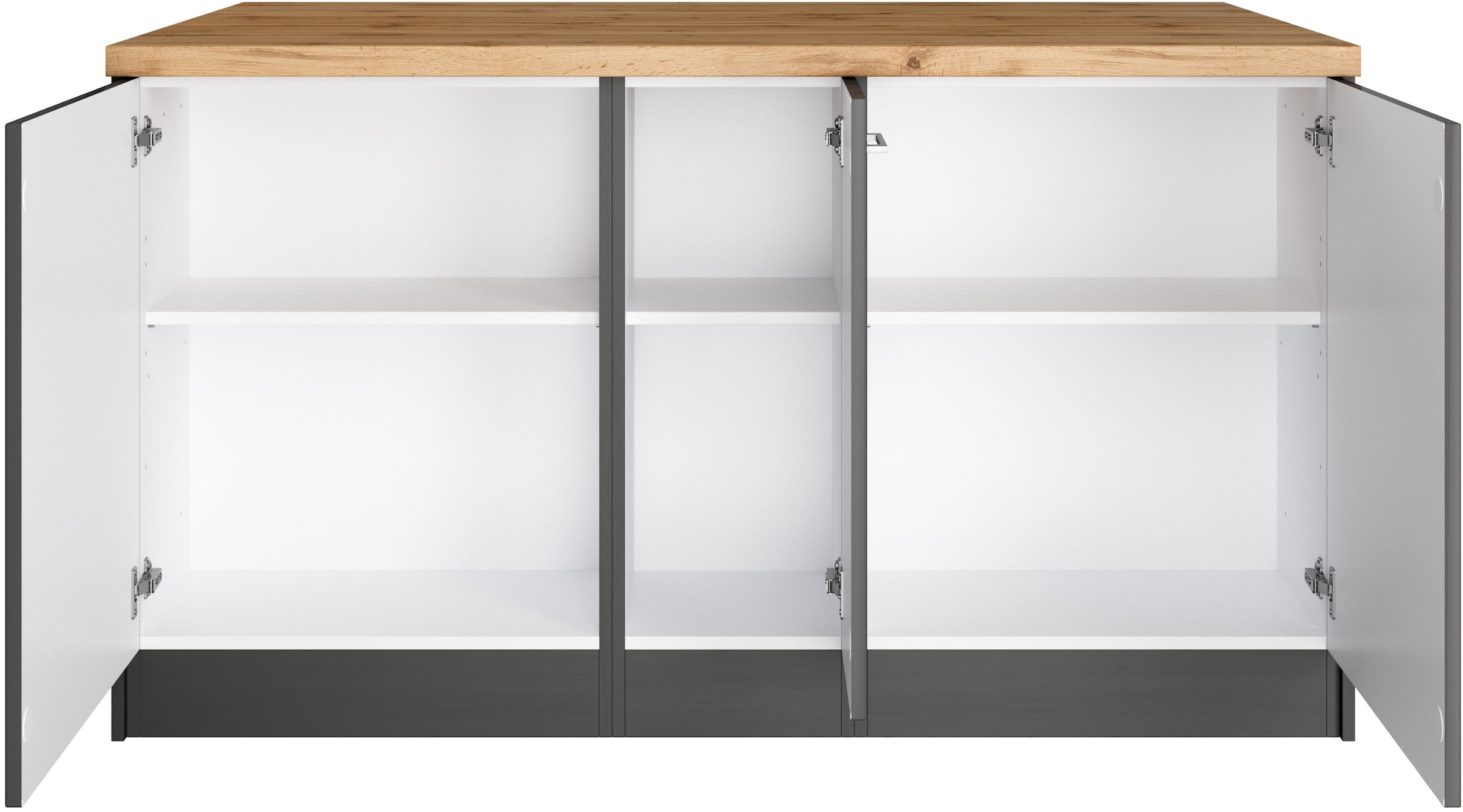 KOCHSTATION Kücheninsel »KS-Milan«, Stellmaß 153/100 cm, viel Stauraum, Lebensmittelpunkt: Küche