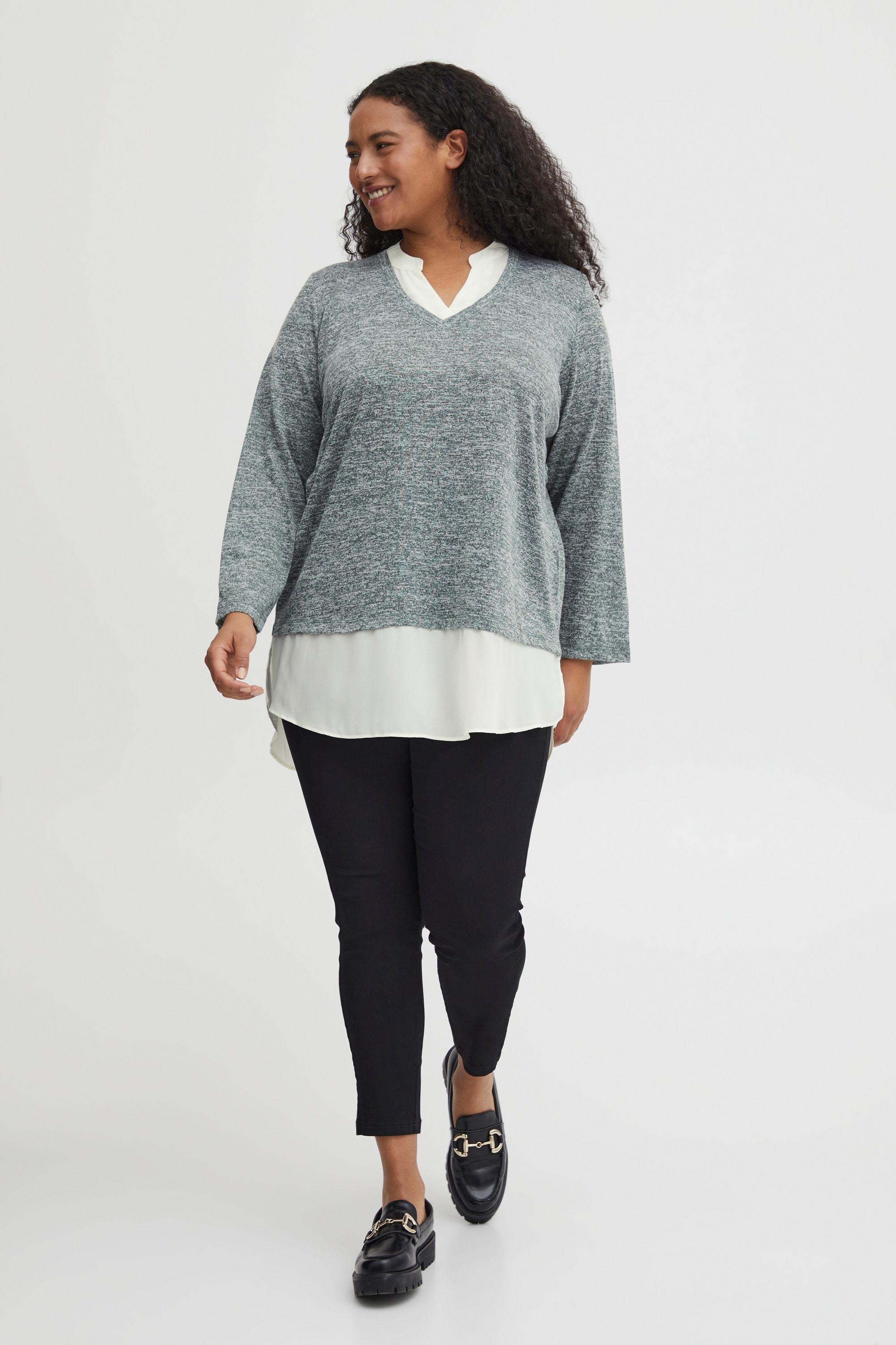 fransa Strickfleece-Pullover »Strickpullover FPRexan«